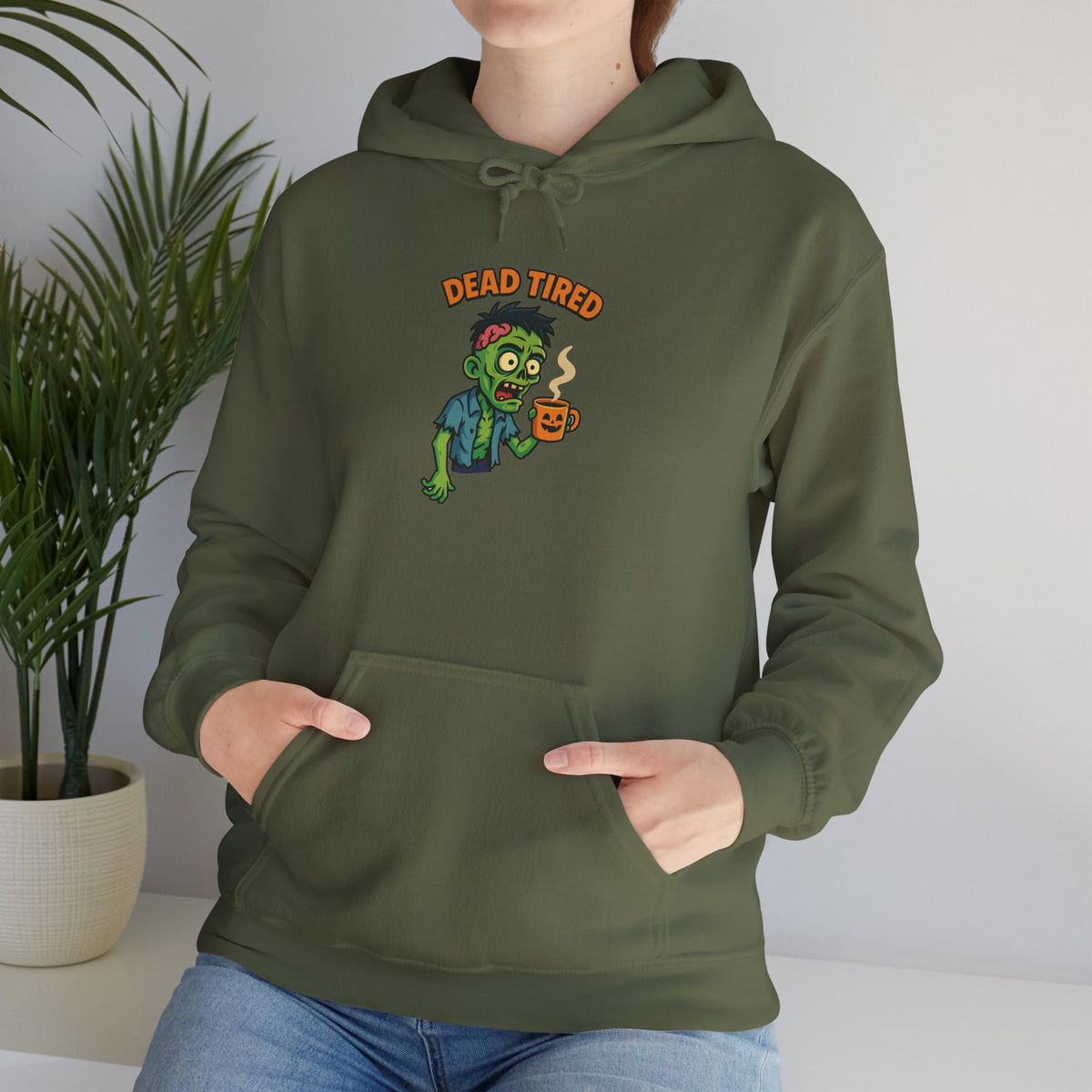 Zombie Themed Unisex Hoodie, Cozy Halloween Sweatshirt, Spooky Season Apparel