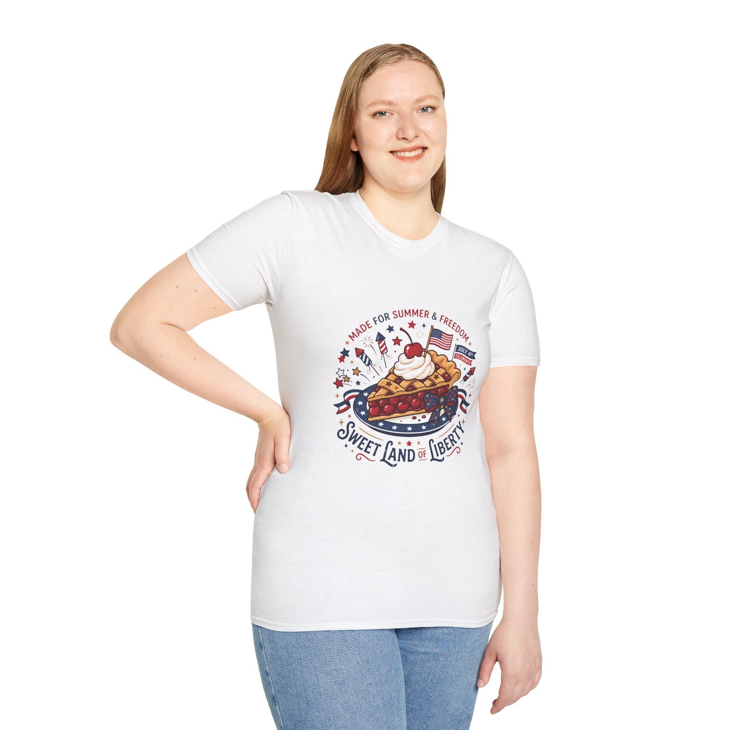 Sweet Land of Liberty Pie T-Shirt — Patriotic 4th of July Dessert Graphic Tee