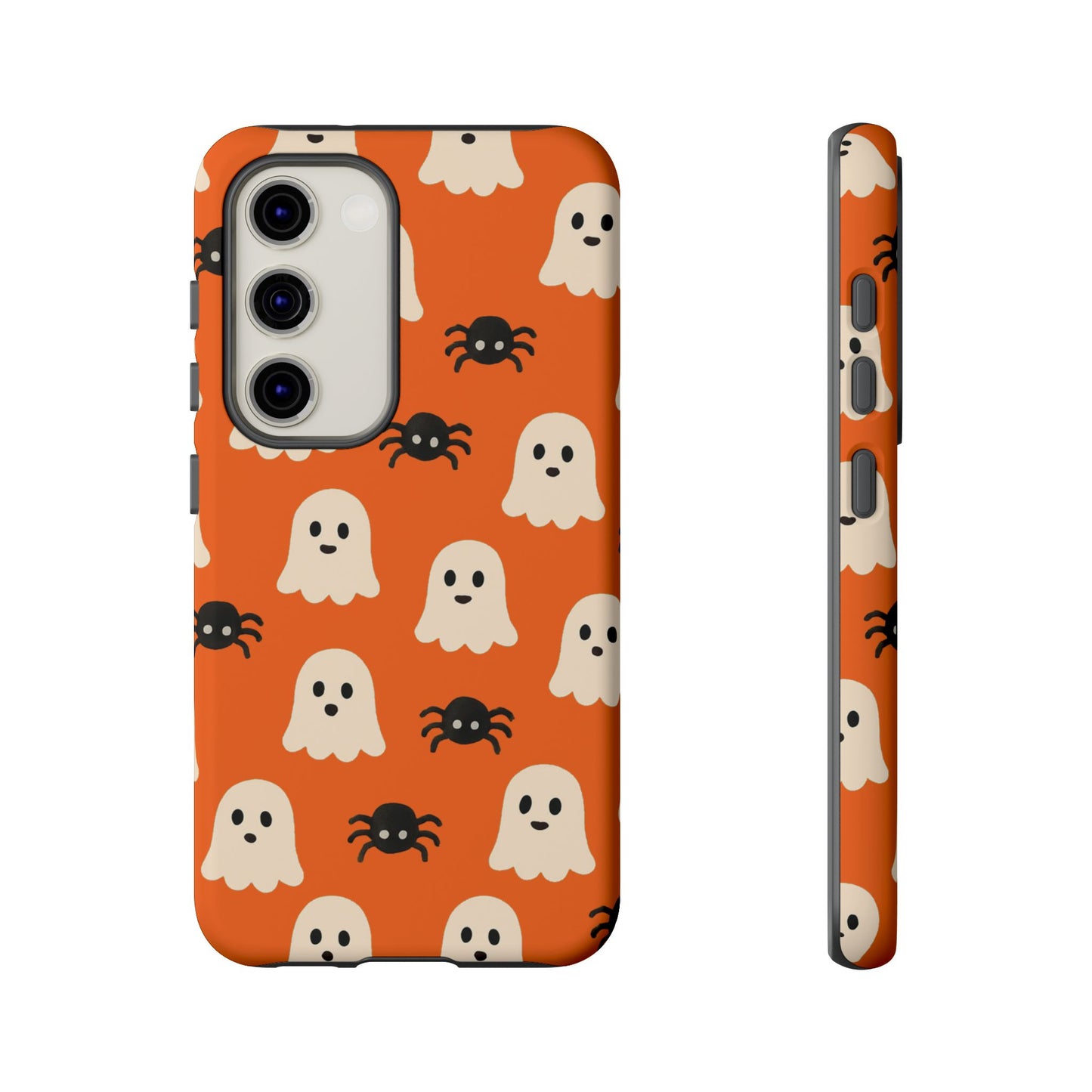 Cute Halloween Phone Case with Ghosts and Spiders, Spooky Gift, Fall Accessory, Unique Halloween Decor, Mobile Protection