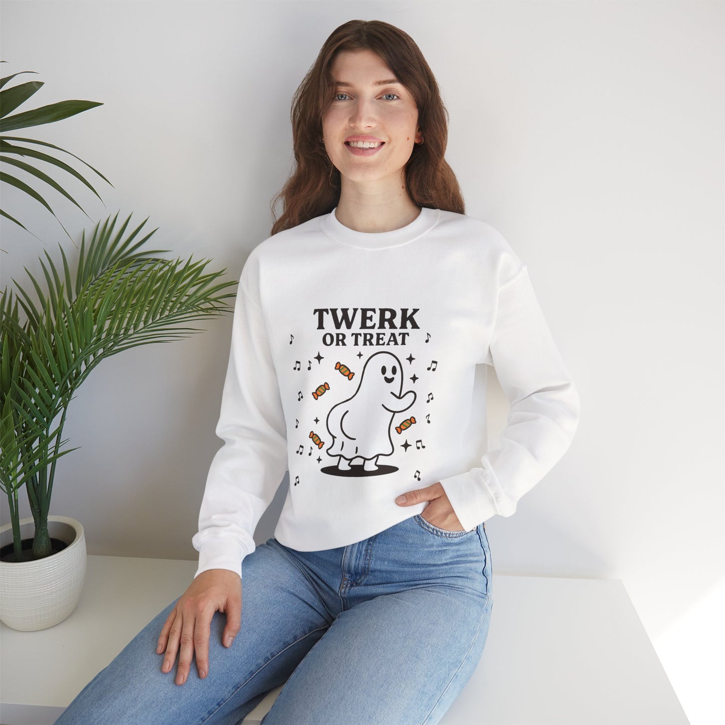 Halloween Twerk Sweatshirt, Unisex Sweatshirt, Funny Ghost Crewneck, Spooky Season Apparel, Halloween Gift, Fall Fashion