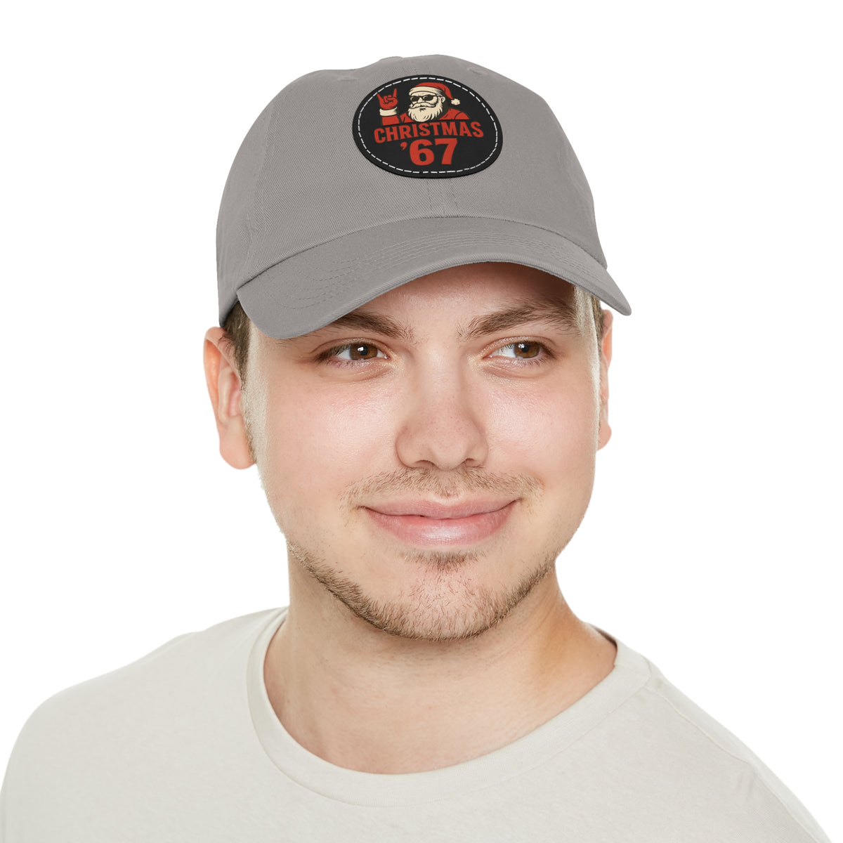 Christmas '67 Hat — Retro Santa Leather Patch Cap