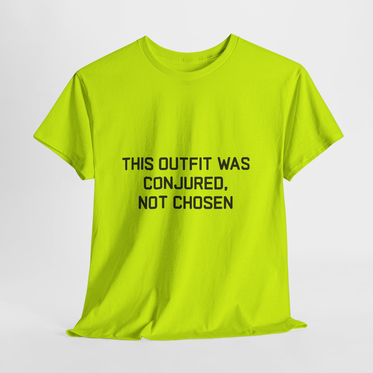 Unisex Heavy Cotton Tee - 'This Outfit Was Conjured, Not Chosen' - Funny Halloween T-shirt