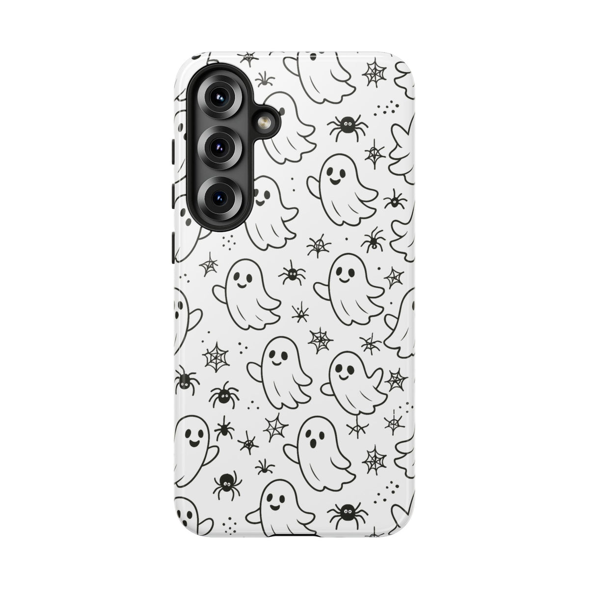 Ghostly Phone Case, Cute Halloween Phone Cover, Tough Phone Case, Spooky Phone Accessory, Ghost Pattern Design