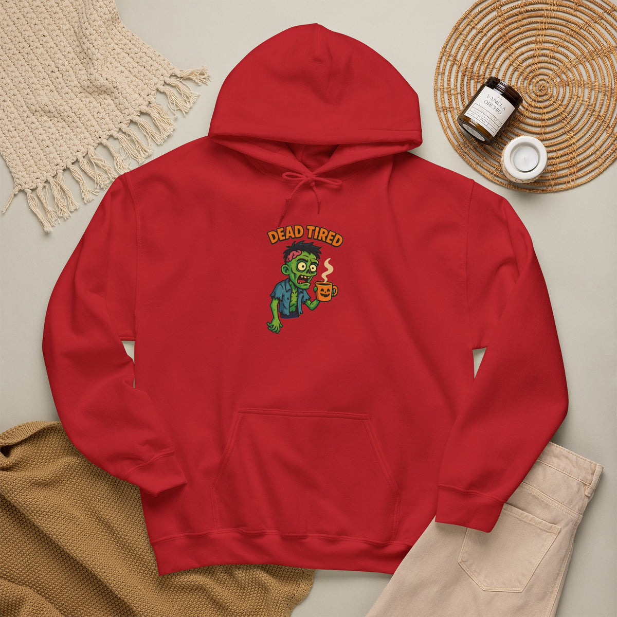 Zombie Themed Unisex Hoodie, Cozy Halloween Sweatshirt, Spooky Season Apparel