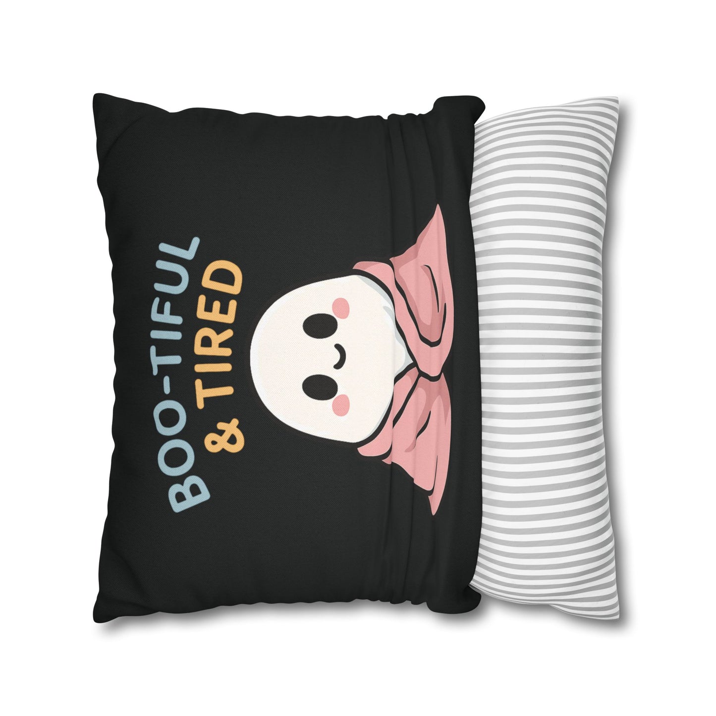 Boo-tiful & Tired Ghost Pillowcase, Halloween Home Decor