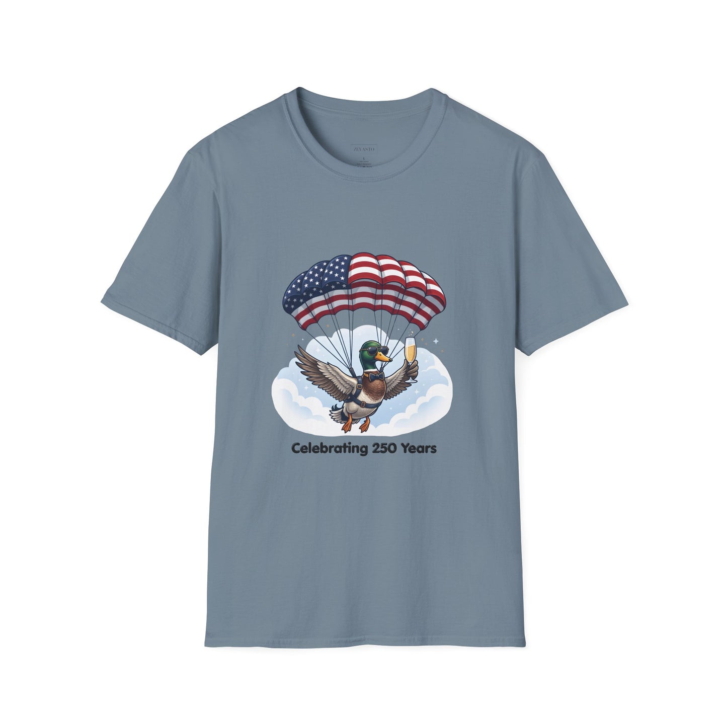 Duck Parachute T-Shirt – Celebrating 250 Years Patriotic Graphic Tee