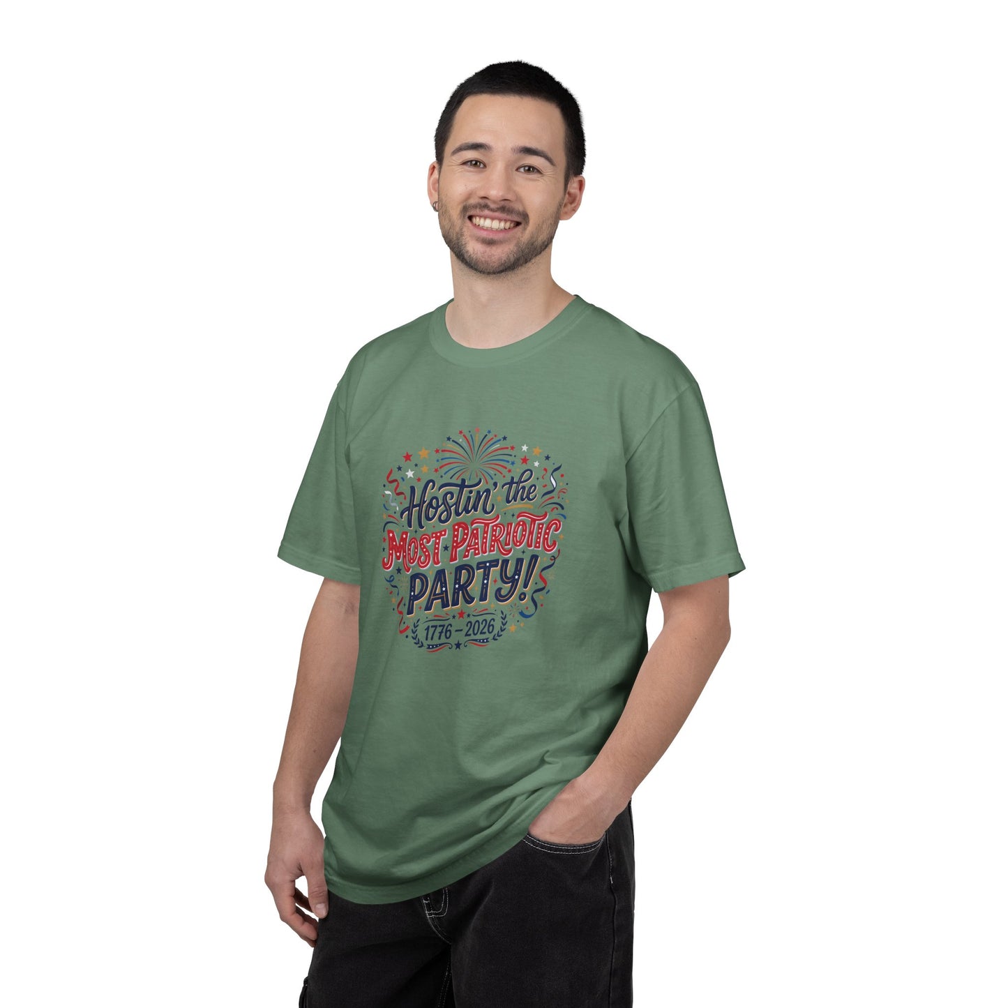 Patriotic 'Hostin' the Most Patriotic Party' T-Shirt, 4th of July Shirt, Independence Day Tee