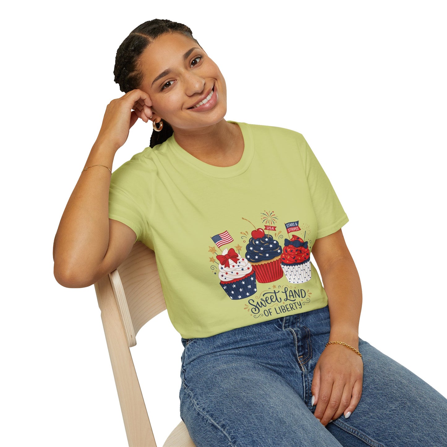 Patriotic Cupcakes T-Shirt — "Sweet Land of Liberty" 4th of July Tee