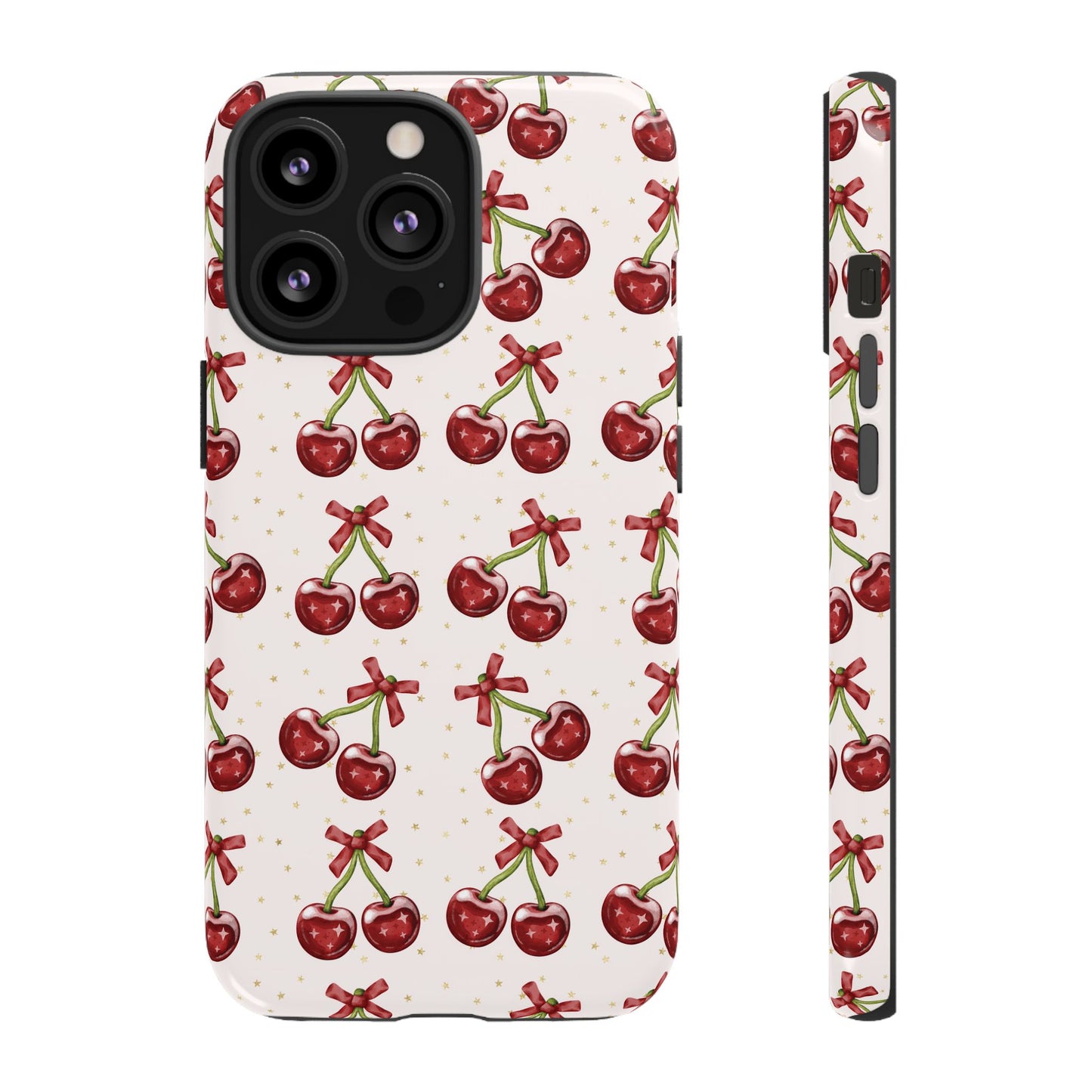 Cherry Pattern Phone Case — Cute Red Cherry Protective Phone Cover