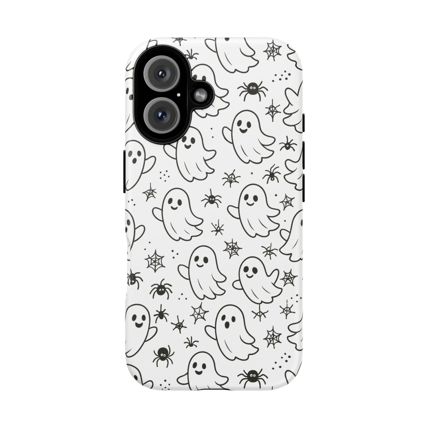 Ghostly Phone Case, Cute Halloween Phone Cover, Tough Phone Case, Spooky Phone Accessory, Ghost Pattern Design
