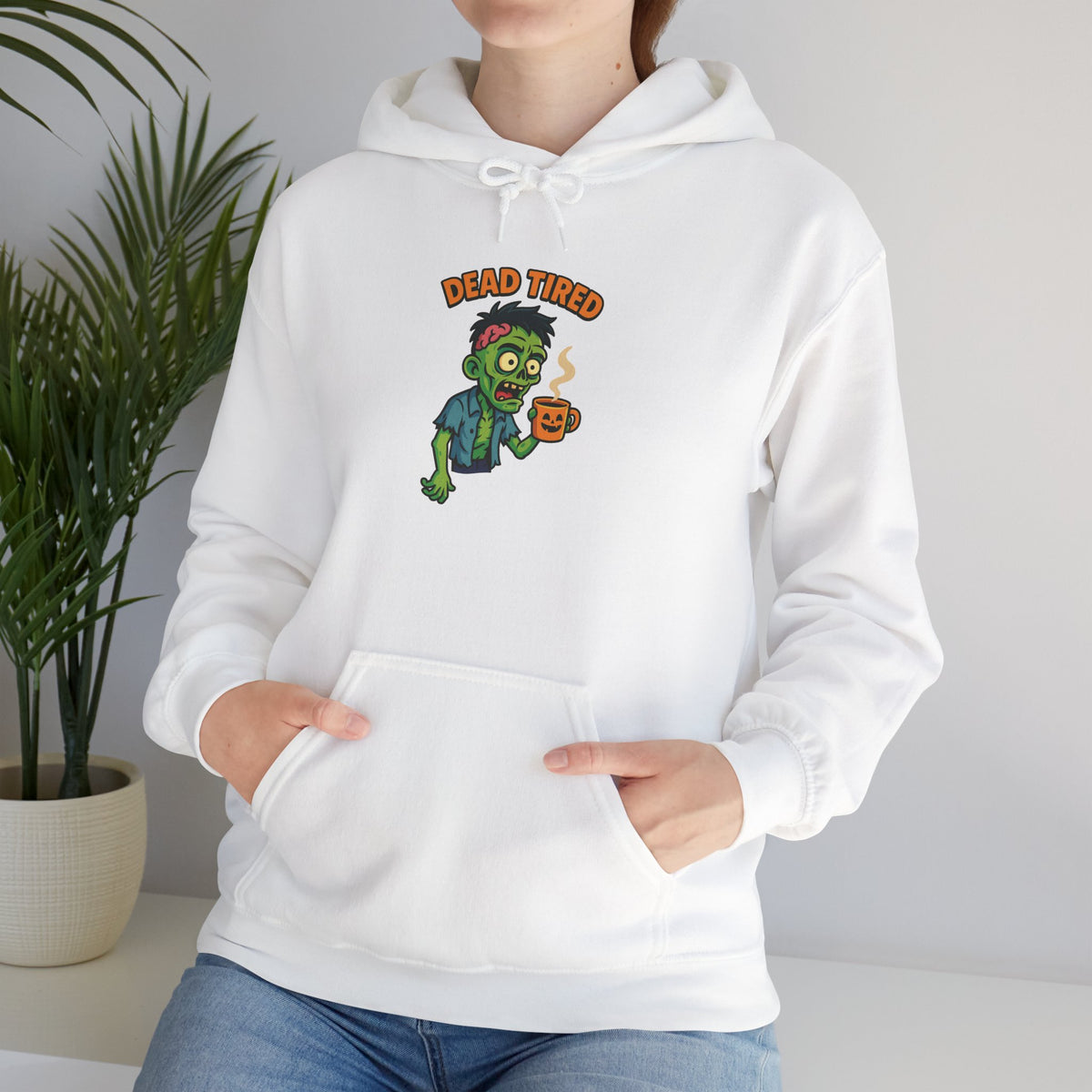 Zombie Themed Unisex Hoodie, Cozy Halloween Sweatshirt, Spooky Season Apparel