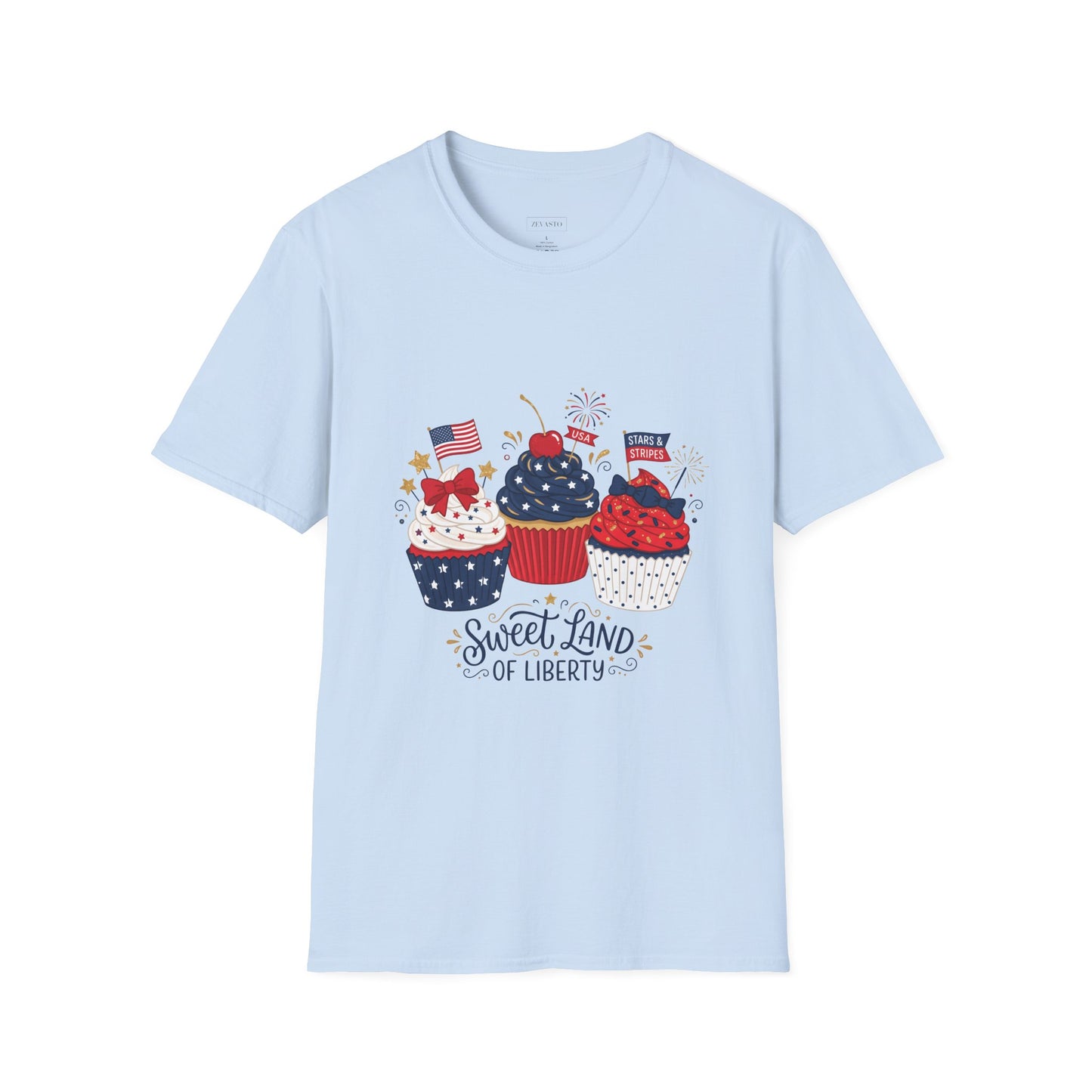 Patriotic Cupcakes T-Shirt — "Sweet Land of Liberty" 4th of July Tee