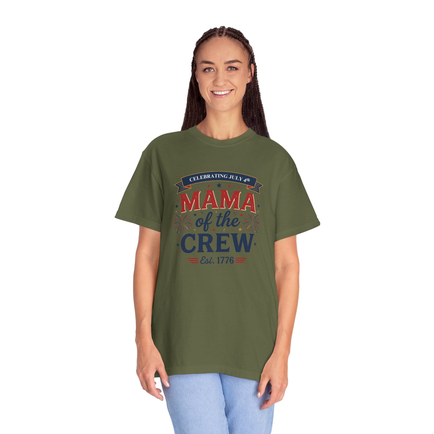 Mama of the Crew T-Shirt — Patriotic 4th of July Tee, Independence Day Shirt
