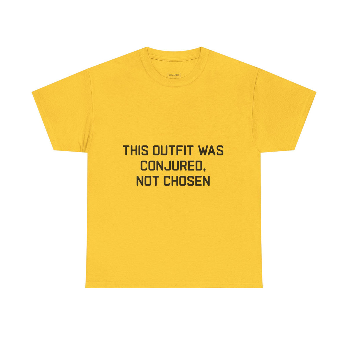 Unisex Heavy Cotton Tee - 'This Outfit Was Conjured, Not Chosen' - Funny Halloween T-shirt
