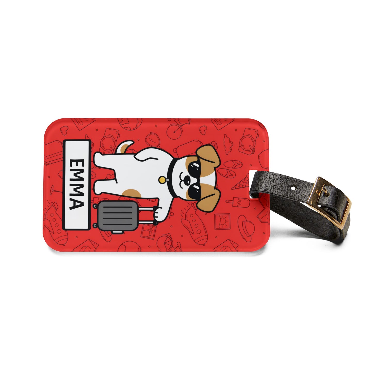 Personalized Dog Luggage Tag – Custom Name Travel ID Tag