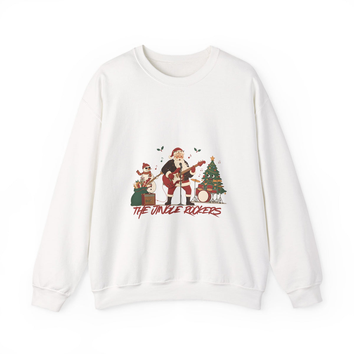 Funny Christmas Sweatshirt – "The Jingle Rockers" Holiday Band Crewneck