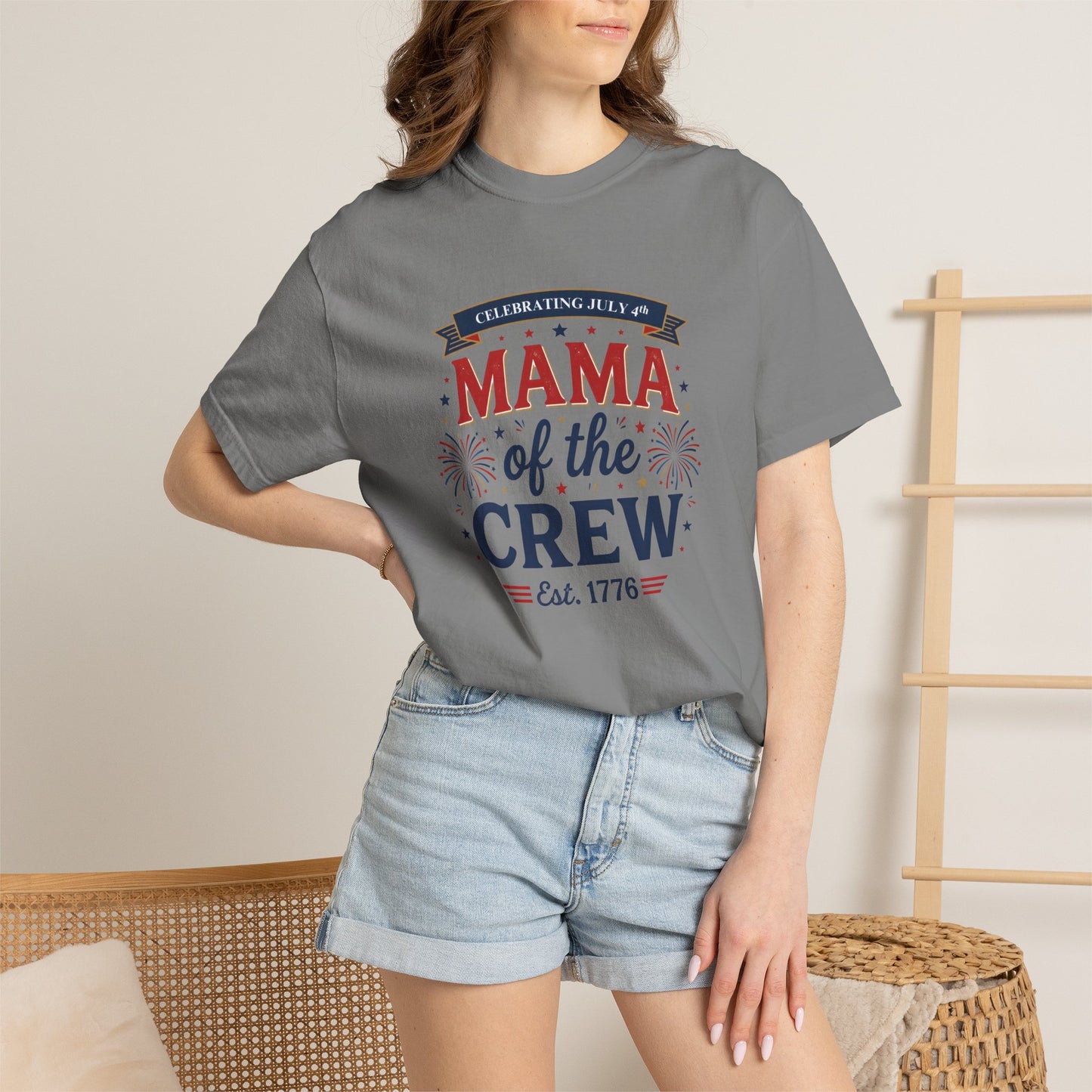 Mama of the Crew T-Shirt — Patriotic 4th of July Tee, Independence Day Shirt