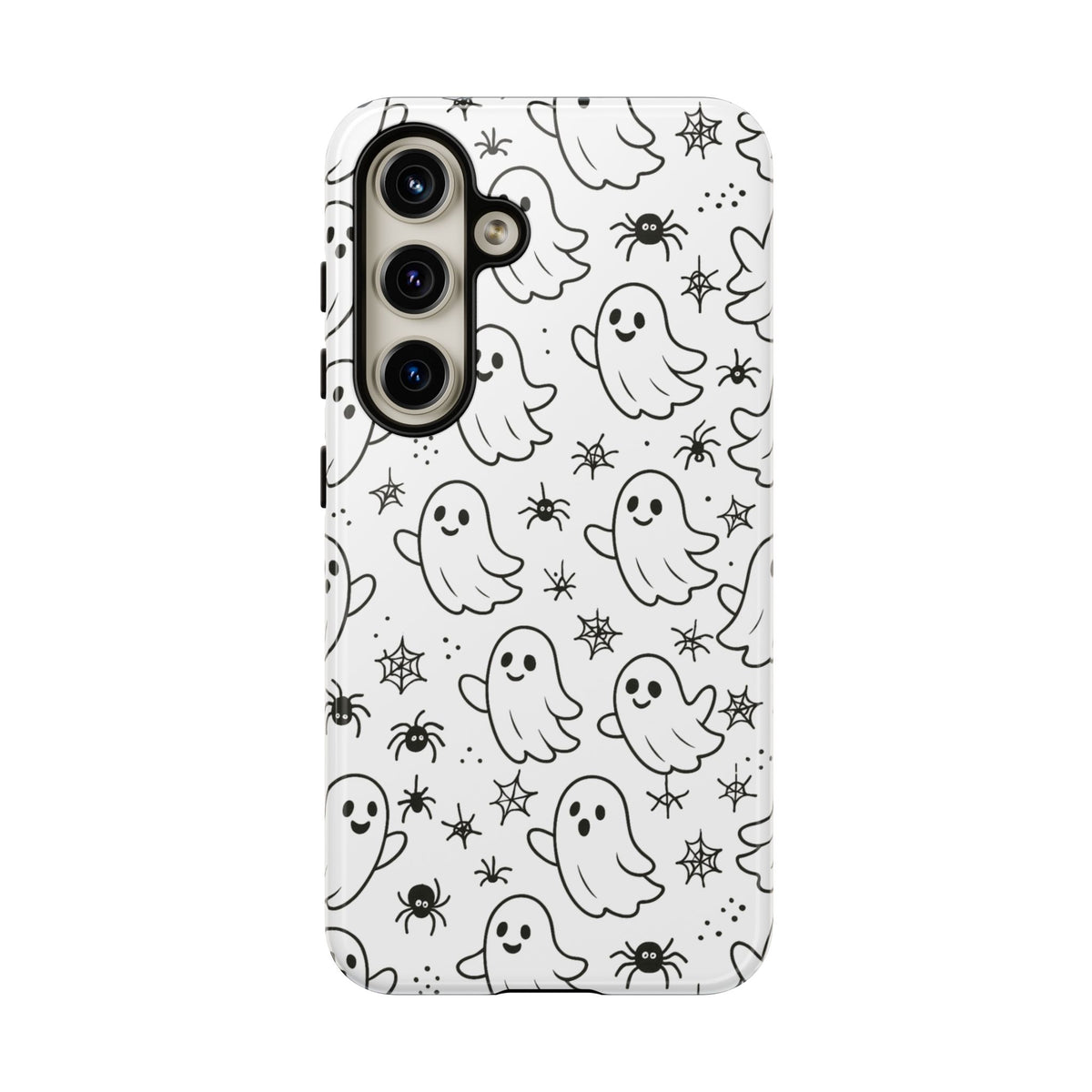 Ghostly Phone Case, Cute Halloween Phone Cover, Tough Phone Case, Spooky Phone Accessory, Ghost Pattern Design