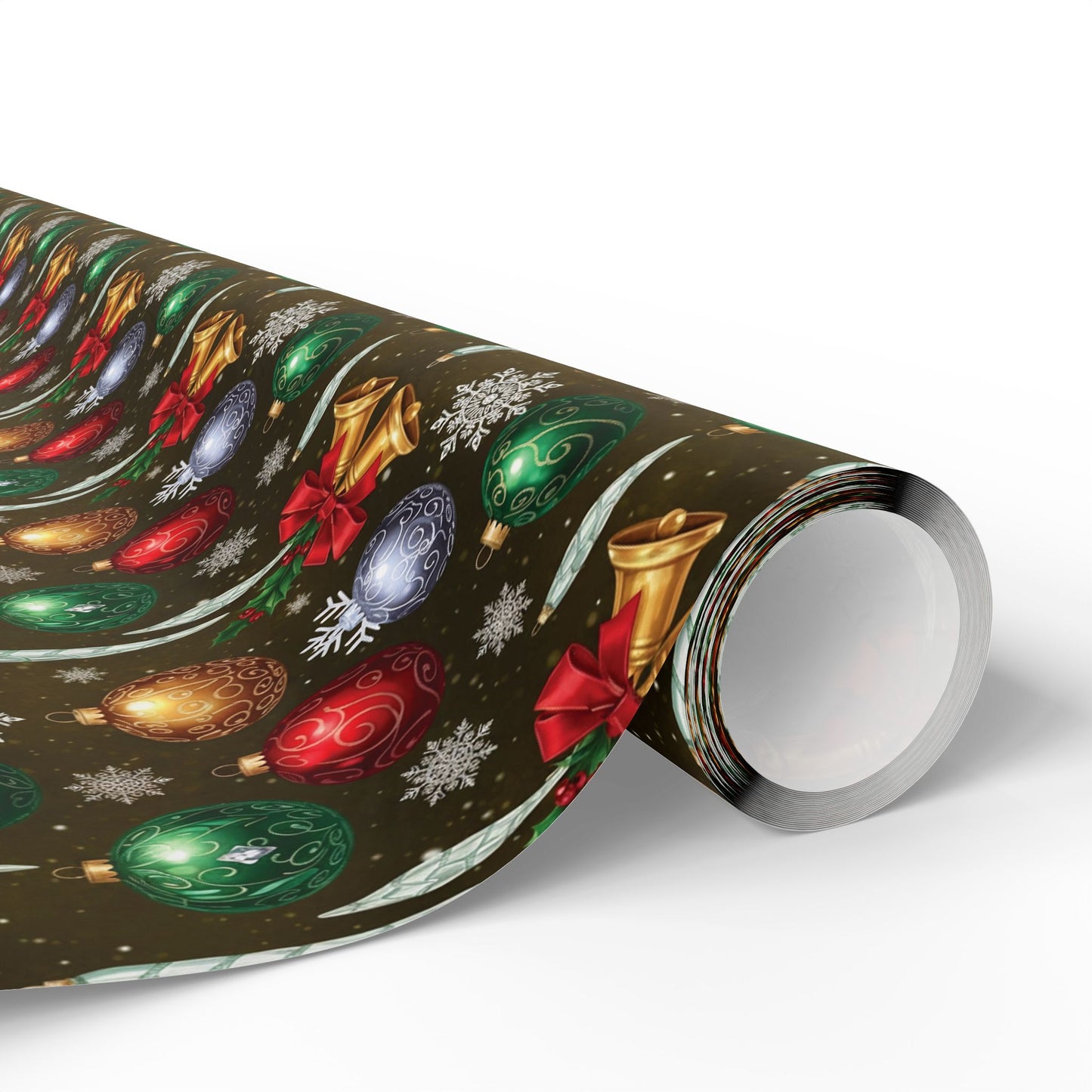 Vintage Christmas Gift Wrapping Paper - Festive Ornaments Design