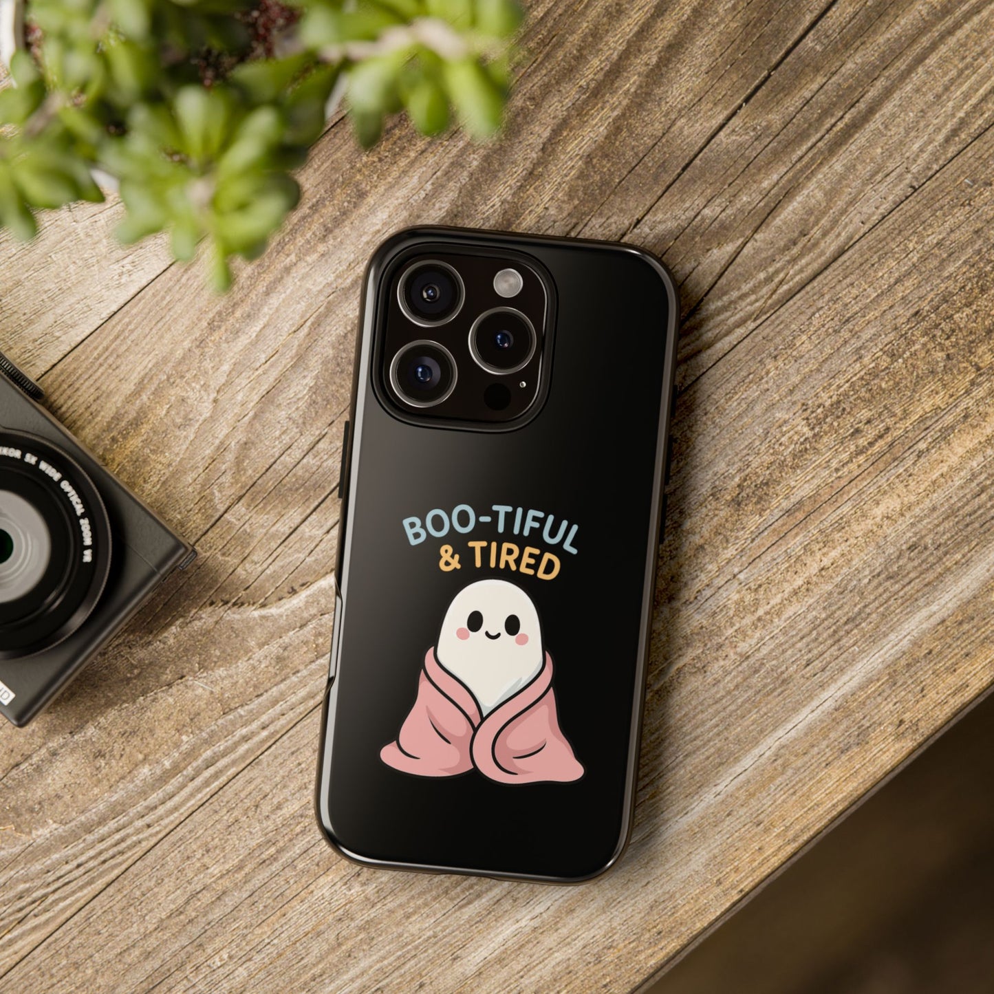 Boo-tiful & Tired Phone Case, Halloween-Themed Design