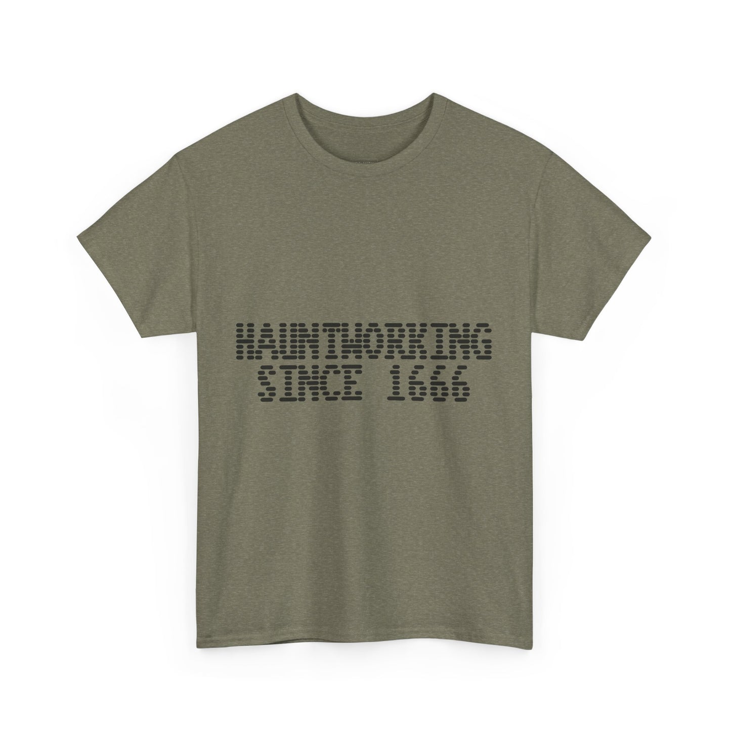 Hauntworking Since 1666-Cotton Tee, Halloween-Themed Tshirt