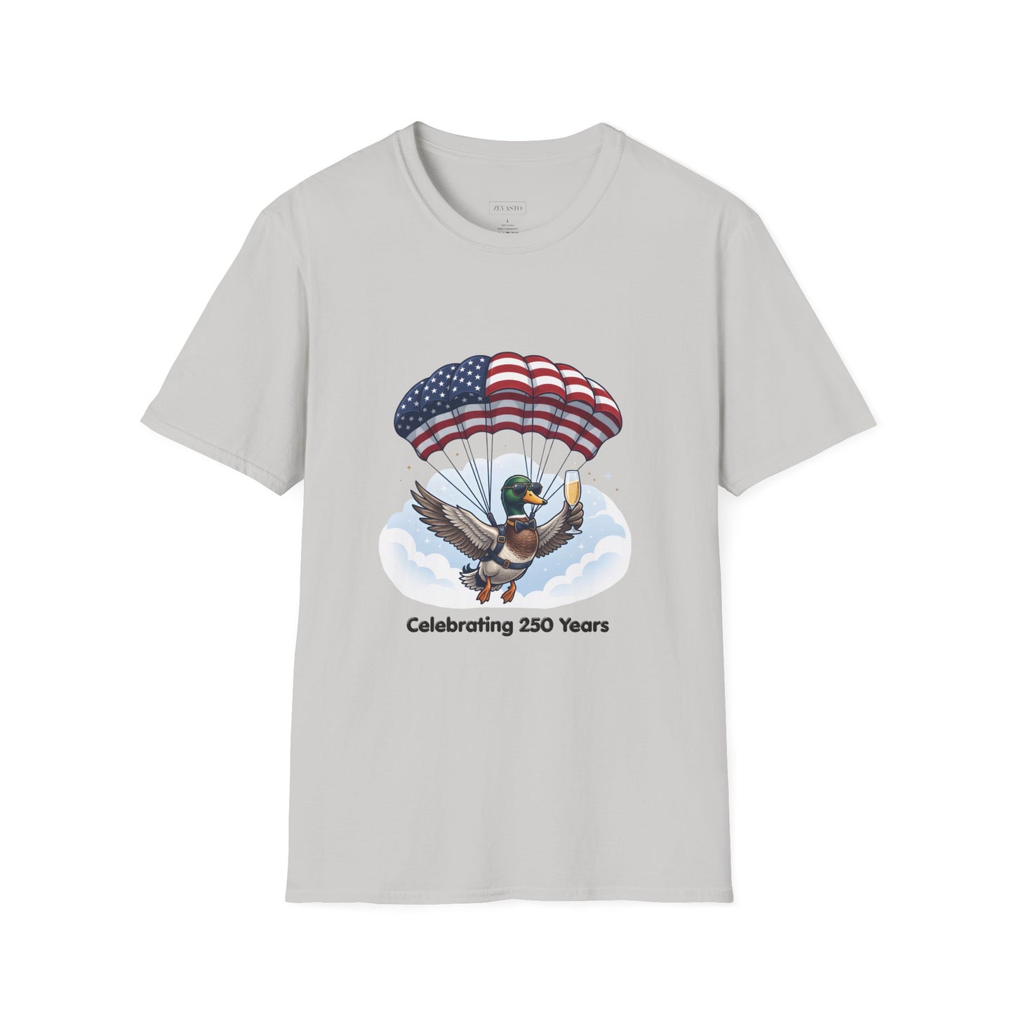 Duck Parachute T-Shirt – Celebrating 250 Years Patriotic Graphic Tee