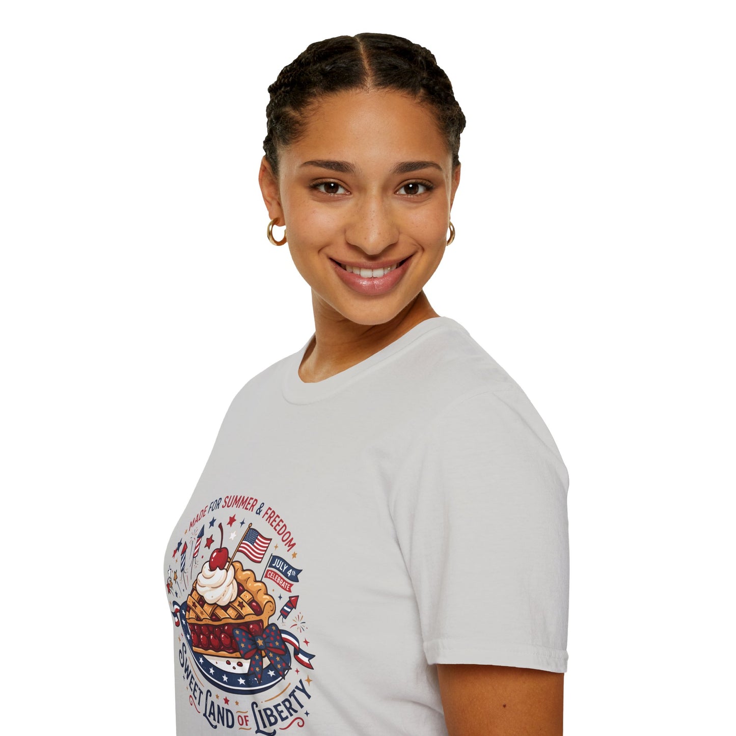 Sweet Land of Liberty Pie T-Shirt — Patriotic 4th of July Dessert Graphic Tee