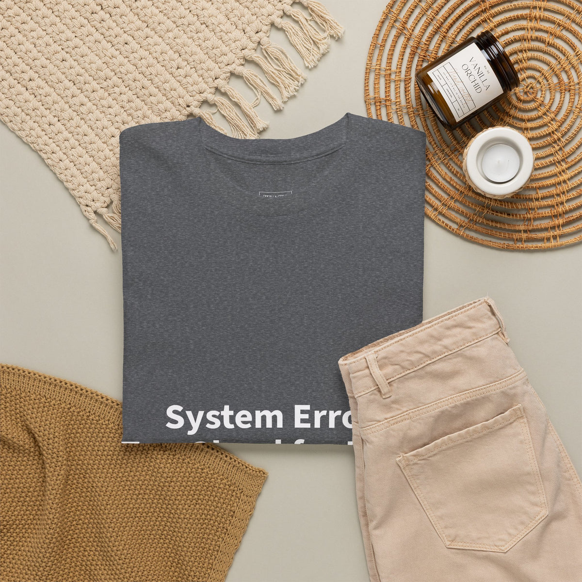 System Error Tee - Unisex Heavy Cotton Shirt, Perfect for Halloween, Geeky Fun