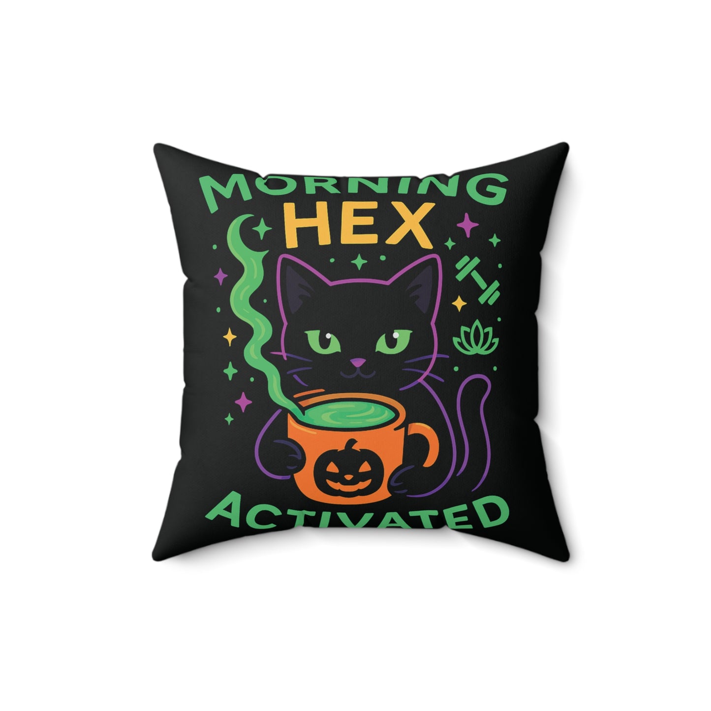 Halloween Cat Decor Pillow, Spooky Home Accent