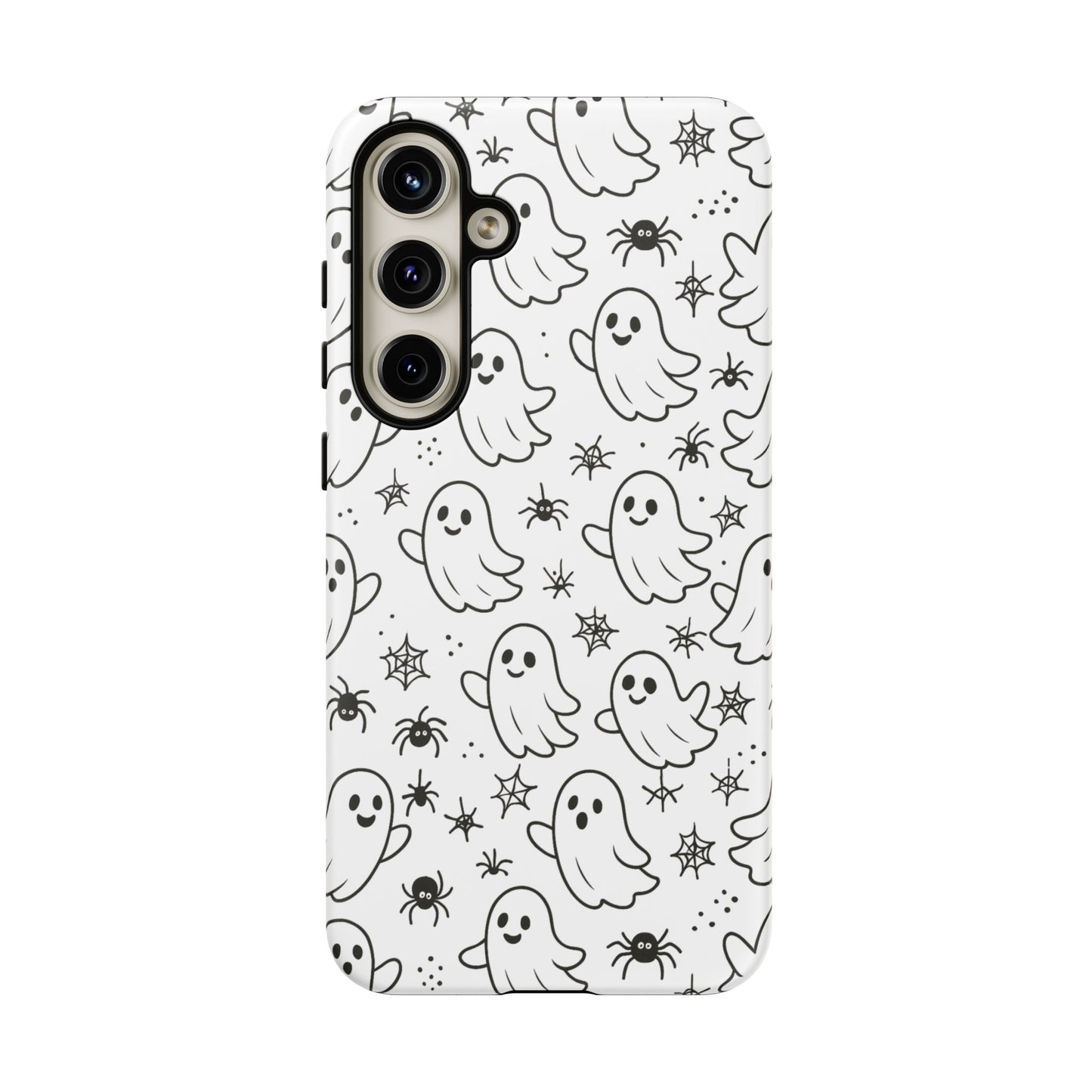 Ghostly Phone Case, Cute Halloween Phone Cover, Tough Phone Case, Spooky Phone Accessory, Ghost Pattern Design