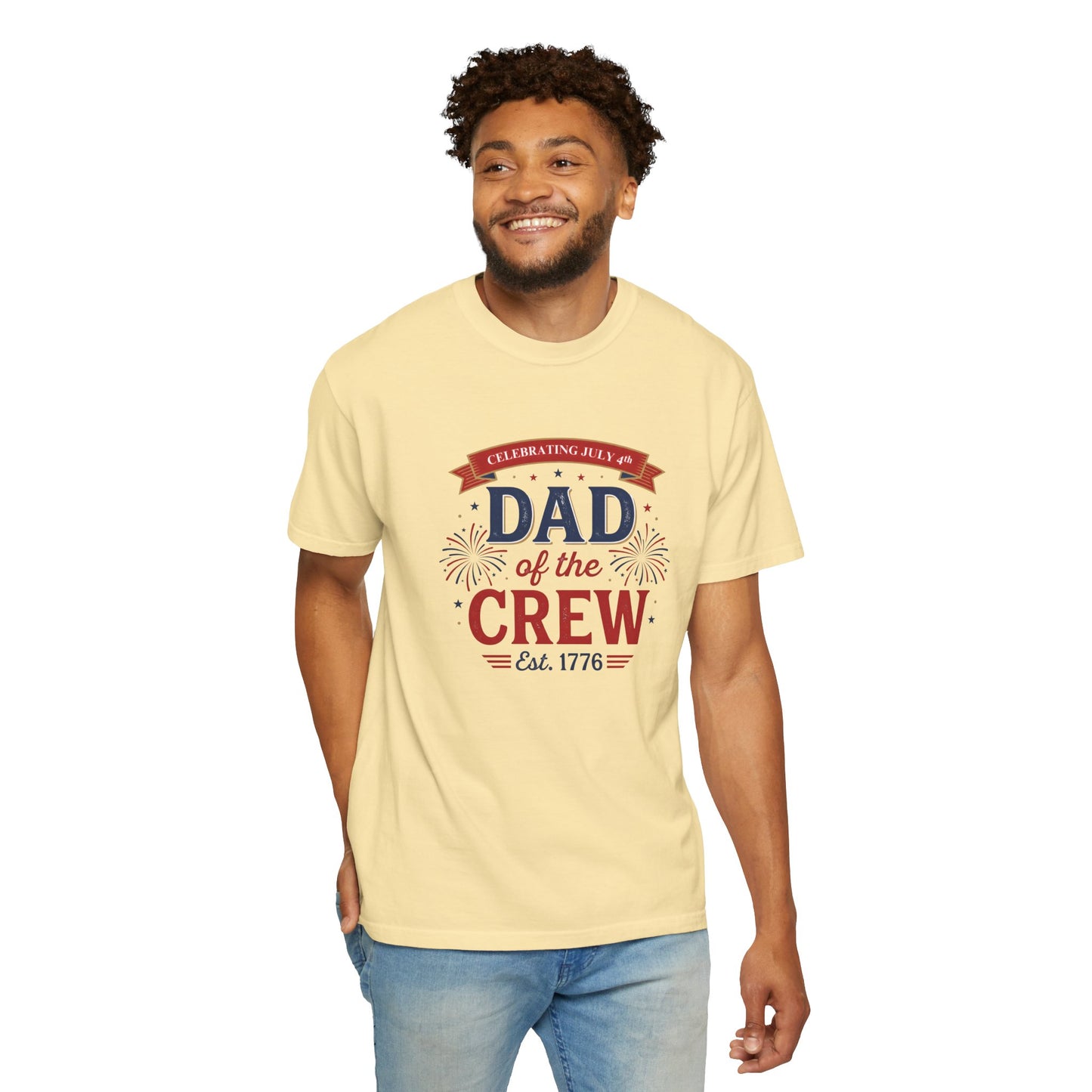 Dad of the Crew T-Shirt — Patriotic 4th of July Tee, Independence Day Shirt