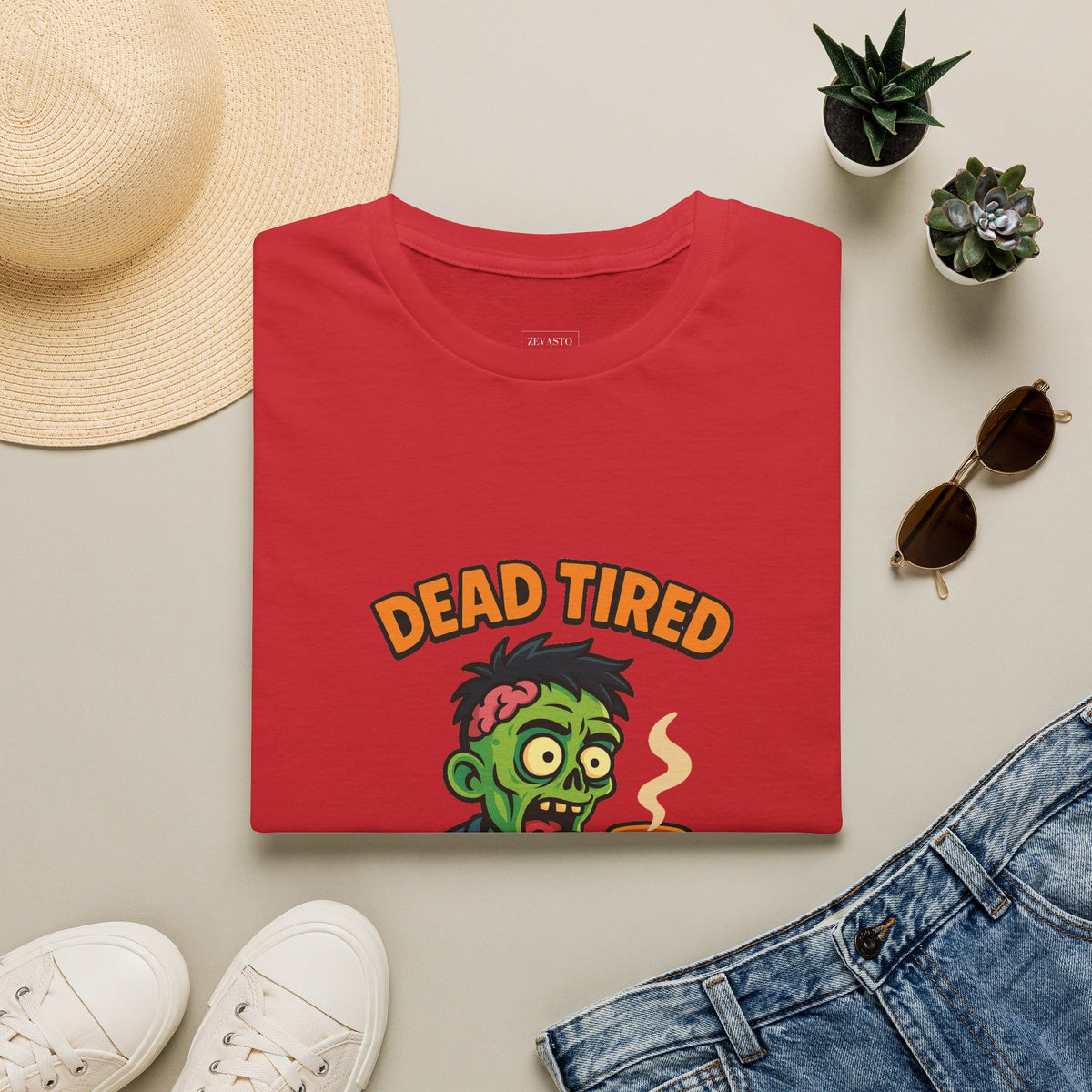 Dead Tired Zombie T-Shirt, Gifts for Halloween