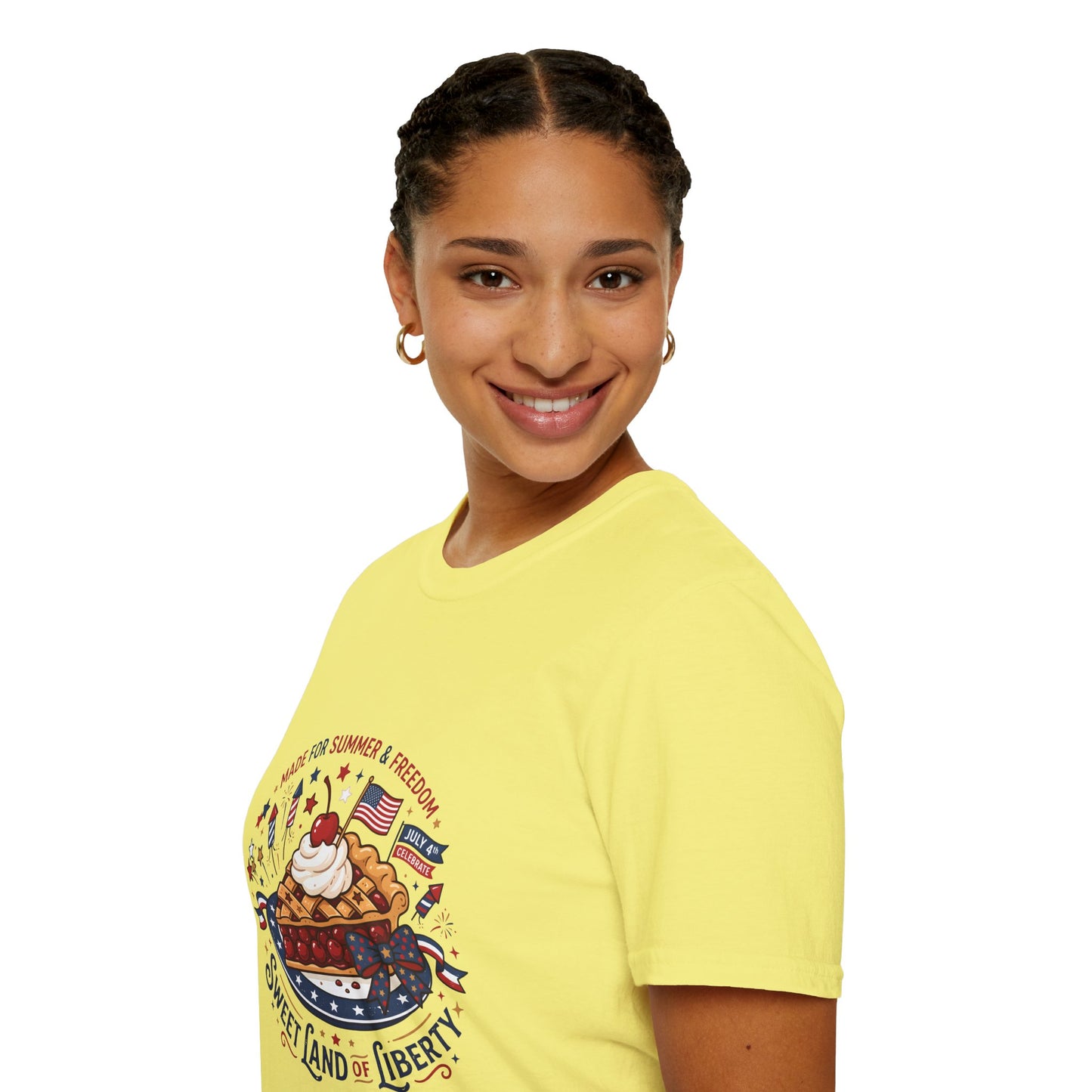 Sweet Land of Liberty Pie T-Shirt — Patriotic 4th of July Dessert Graphic Tee
