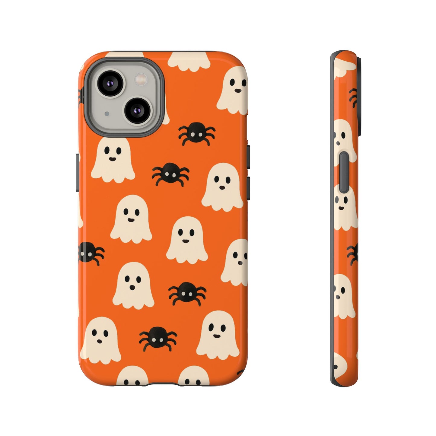 Cute Halloween Phone Case with Ghosts and Spiders, Spooky Gift, Fall Accessory, Unique Halloween Decor, Mobile Protection