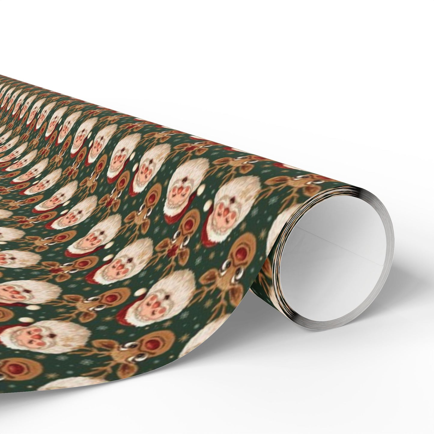 Christmas Gift Wrapping Papers, Holiday Elegant Gift Wrap, Luxury Paper for Gifts, Santa and Reindeer Design