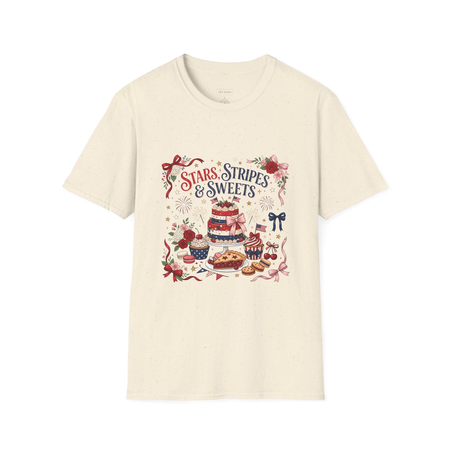 Stars, Stripes & Sweets T-Shirt — Patriotic 4th of July Dessert Graphic Tee