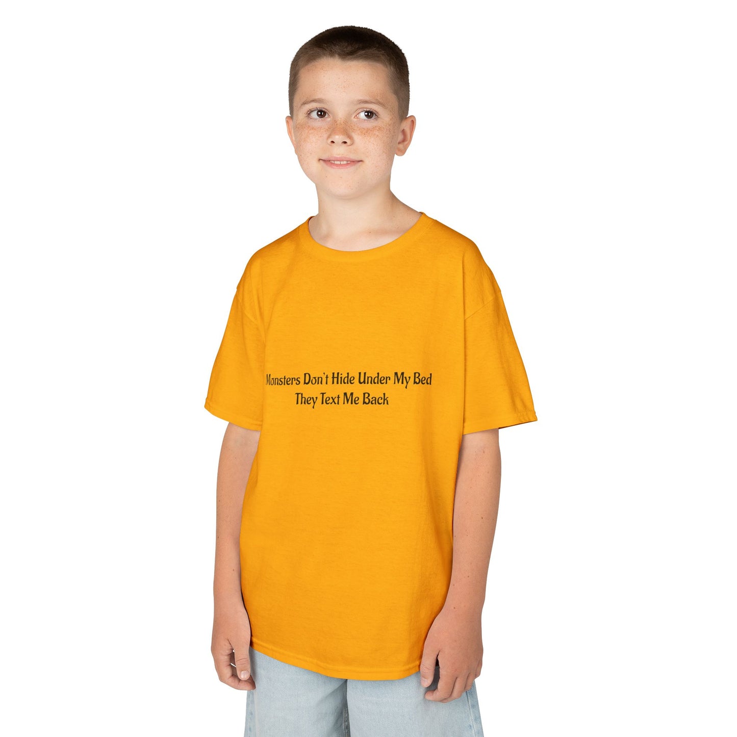 Funny Kids Monster Tee, Kids Heavy Cotton Shirt, Halloween T-Shirt