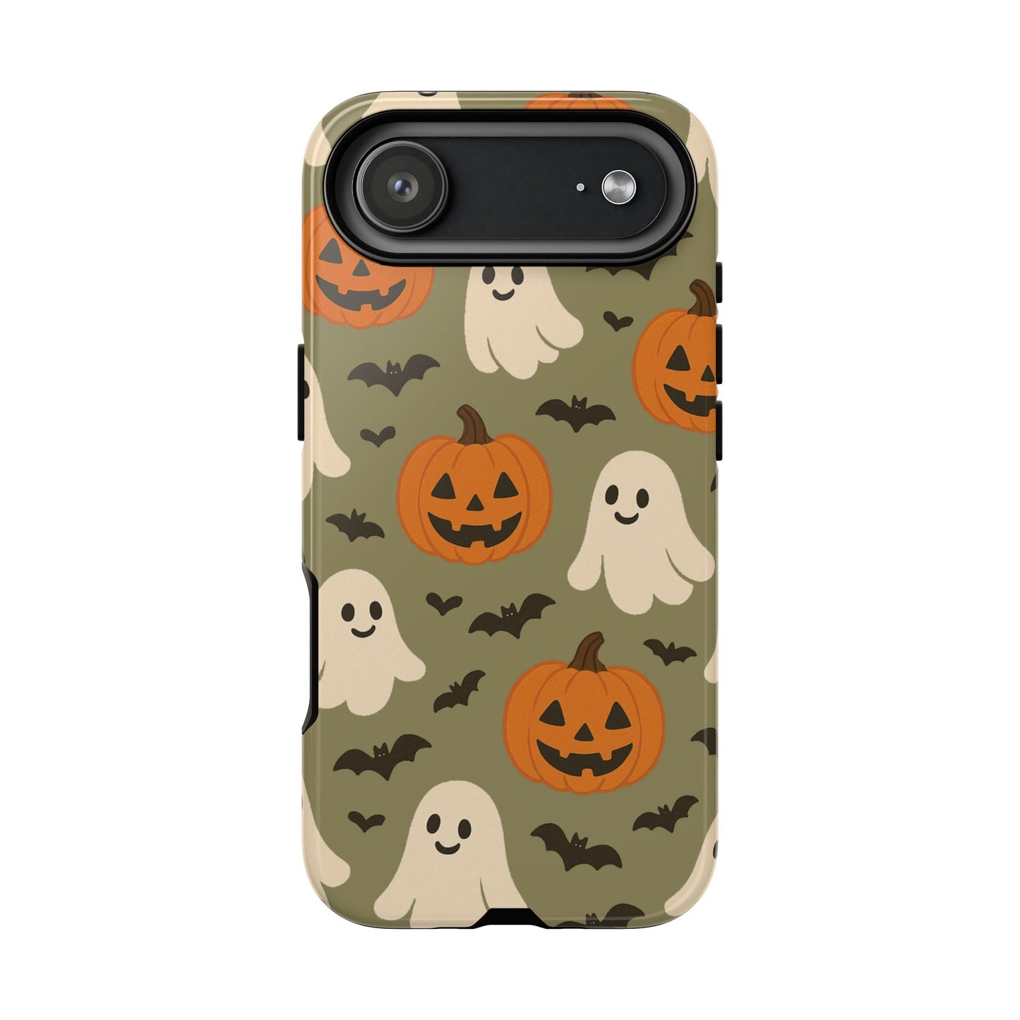 Halloween Phone Case with Ghosts and Pumpkins, Cute Fall Phone Cover, Spooky Season Accessory, Halloween Gift