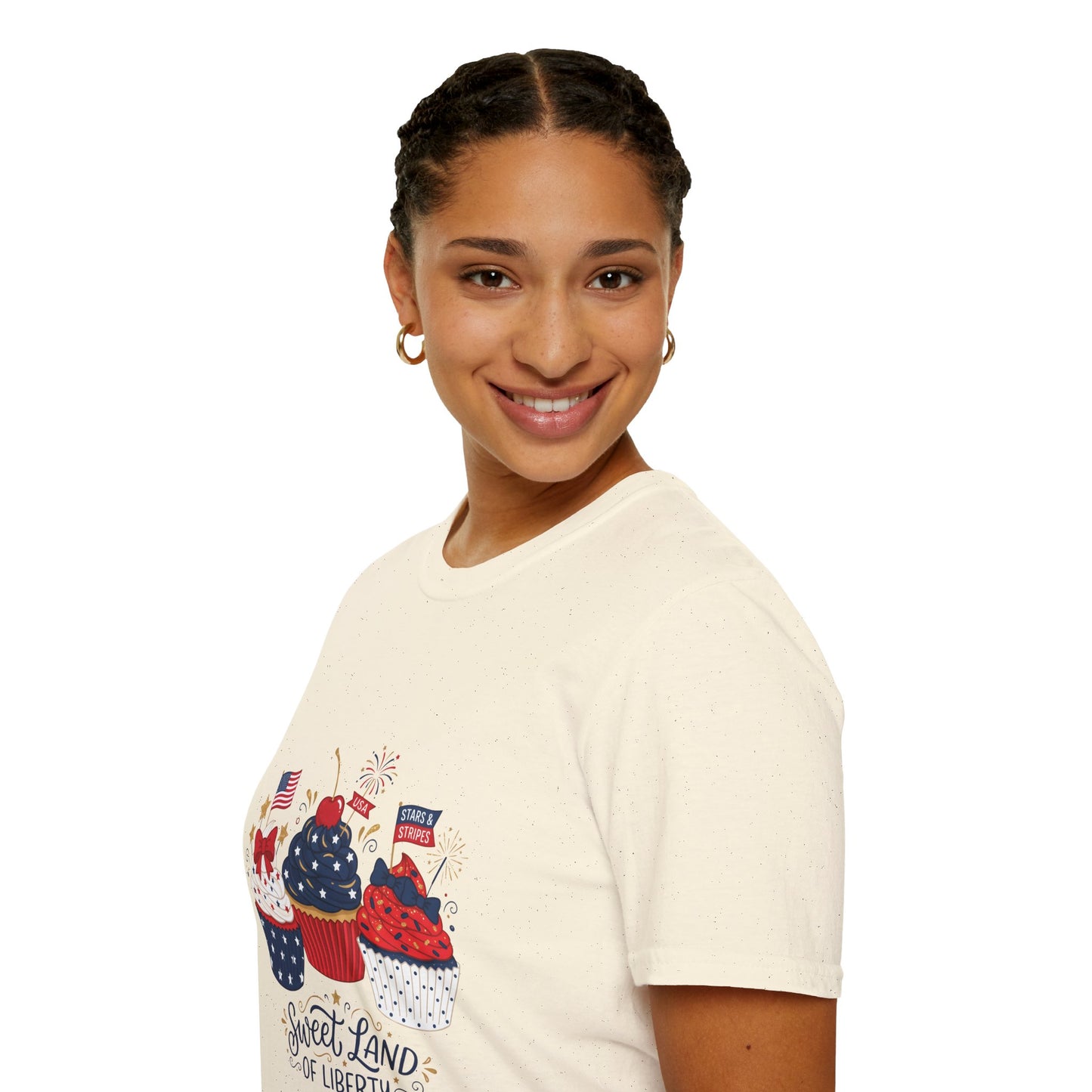 Patriotic Cupcakes T-Shirt — "Sweet Land of Liberty" 4th of July Tee