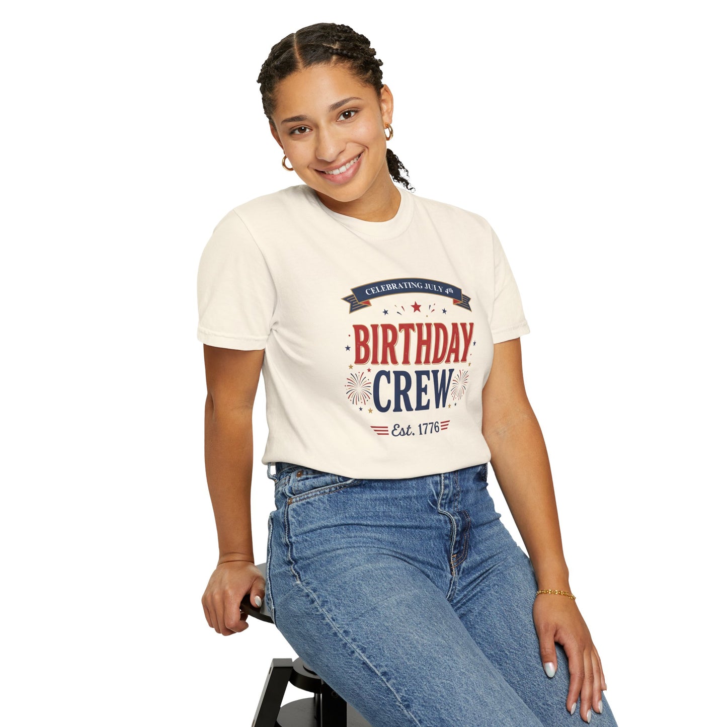 Birthday Crew T-Shirt — Patriotic Celebration Tee, 4th of July Shirt, Independence Day Gift
