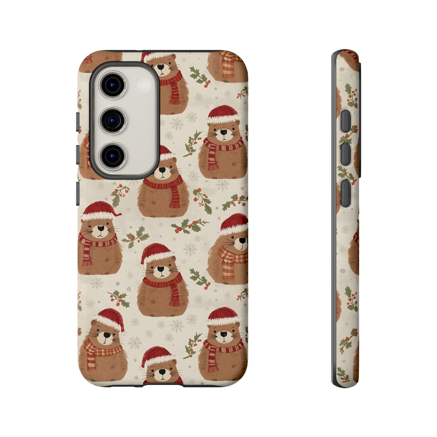Christmas Phone Case, Cute Capybara Phone Case for Iphone 17, 16, 15, 14, 13, 12, 11 & Samsung
