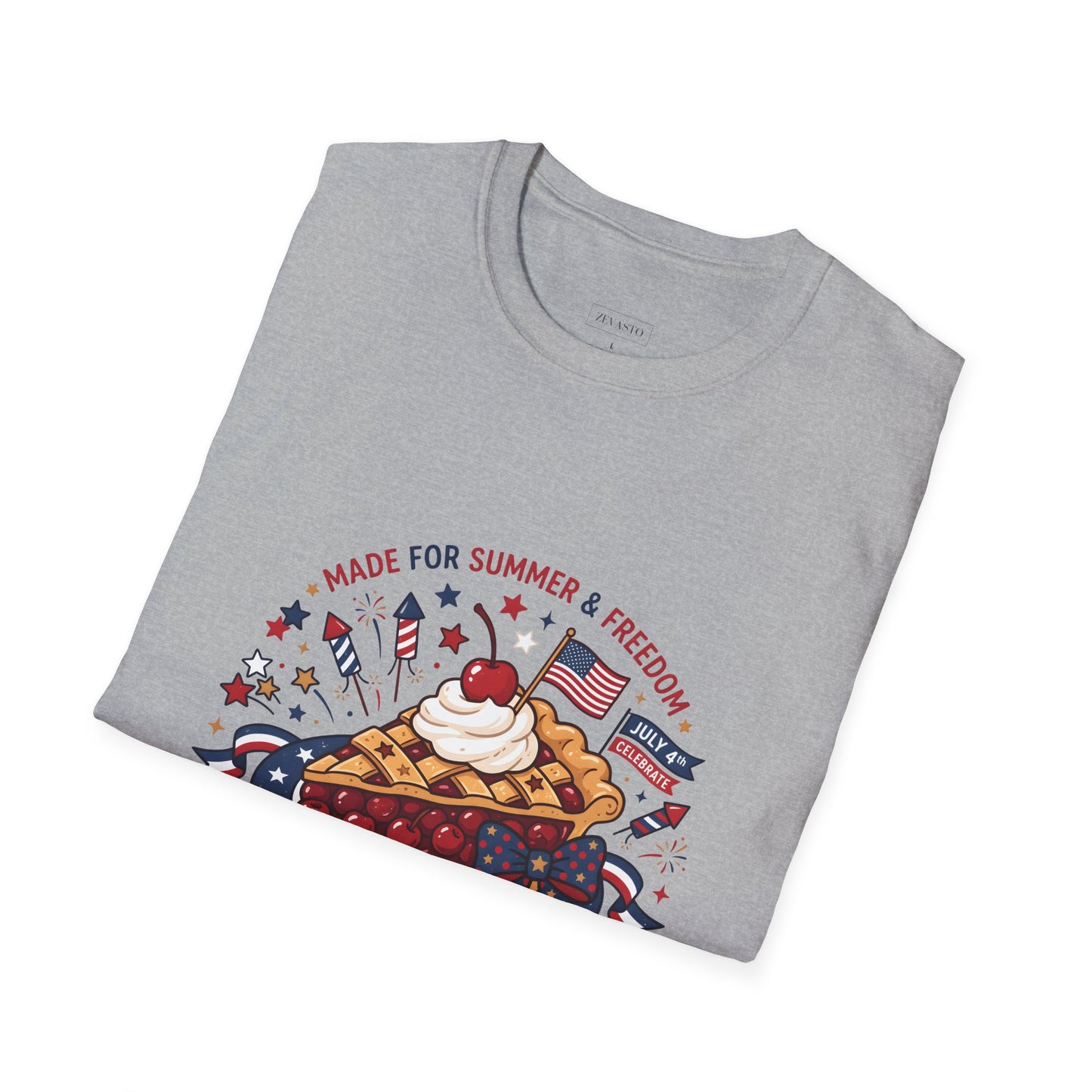 Sweet Land of Liberty Pie T-Shirt — Patriotic 4th of July Dessert Graphic Tee