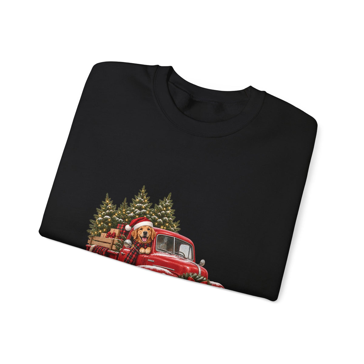 Vintage Red Truck Christmas Sweatshirt, Unisex Sweatshirt