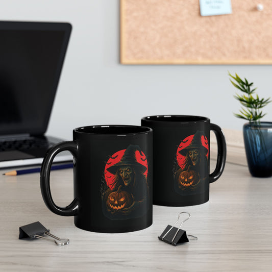Halloween Witch Mug, Spooky Coffee Cup, Black Witch Mug 11oz/15oz, Witchcraft Gift, Fall Beverage Mug, Halloween Decor