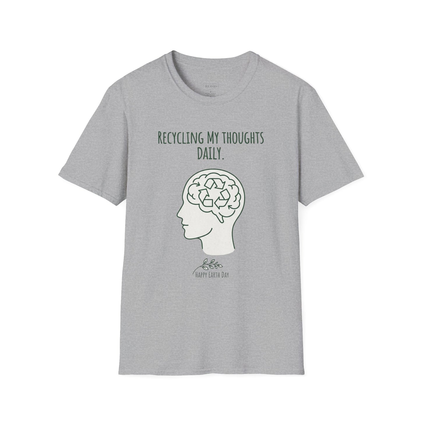 Recycling My Thoughts Daily T-Shirt — Mental Health Awareness, Earth Day Graphic Tee