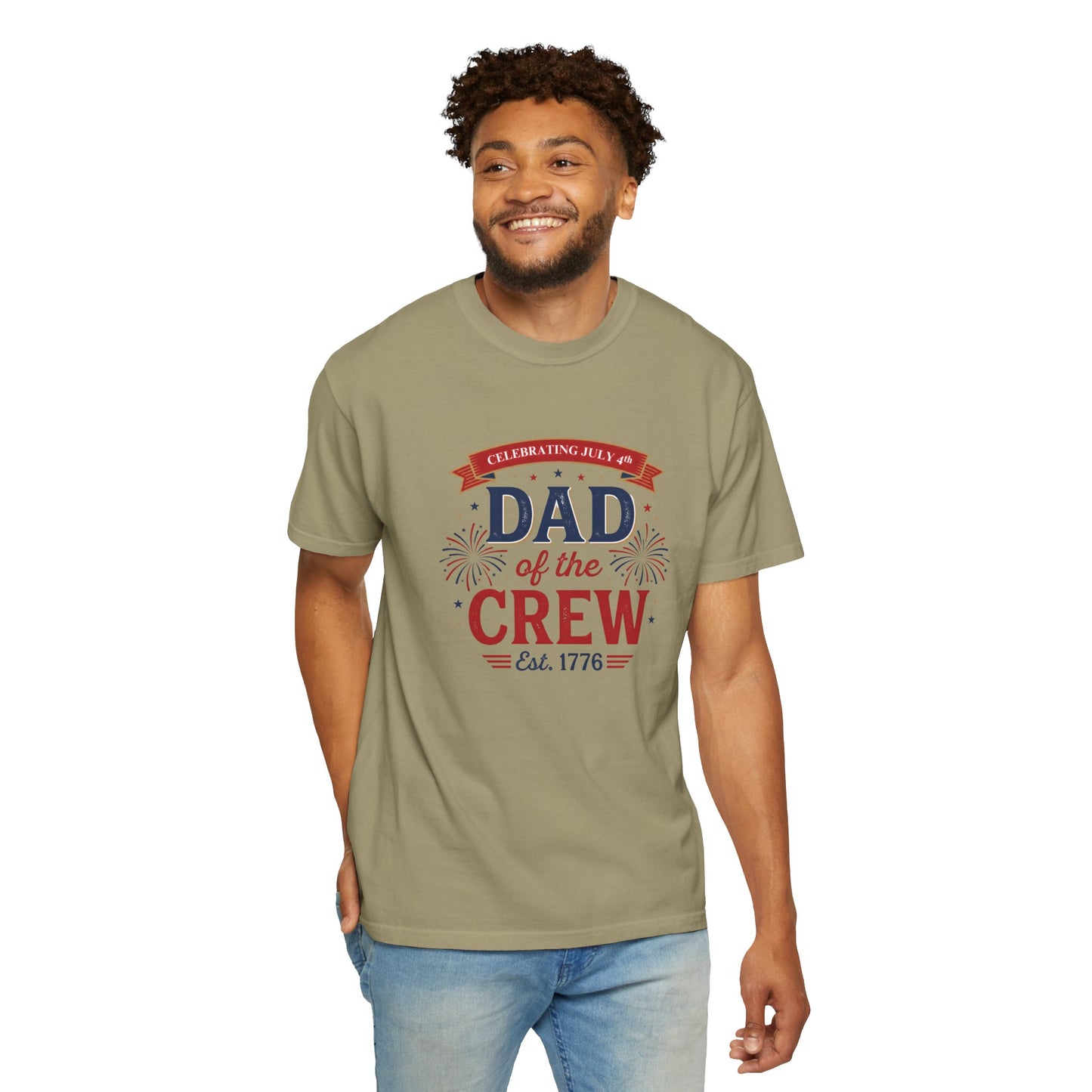 Dad of the Crew T-Shirt — Patriotic 4th of July Tee, Independence Day Shirt