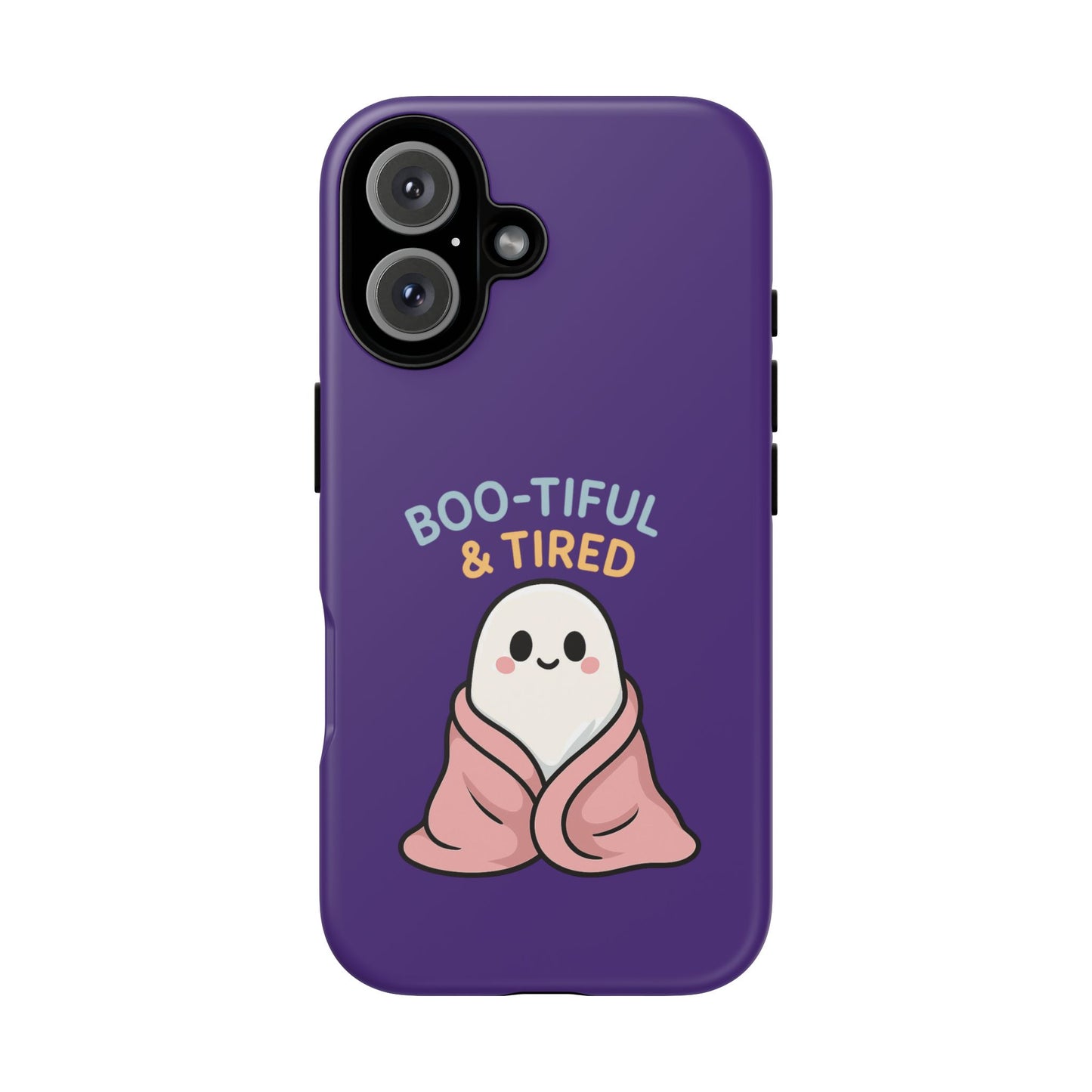 Boo-Tiful & Tired Phone Case, Halloween-Themed Design