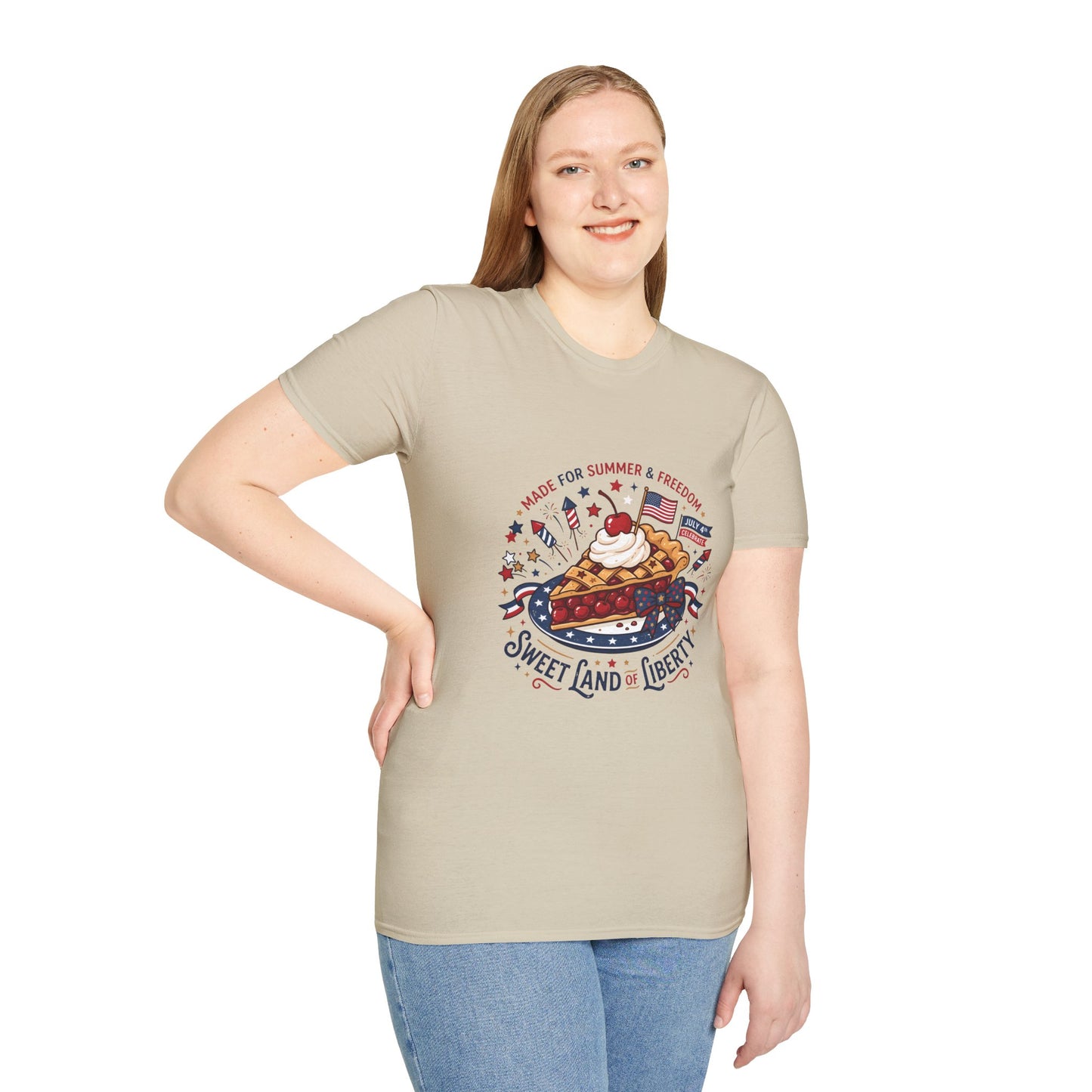 Sweet Land of Liberty Pie T-Shirt — Patriotic 4th of July Dessert Graphic Tee