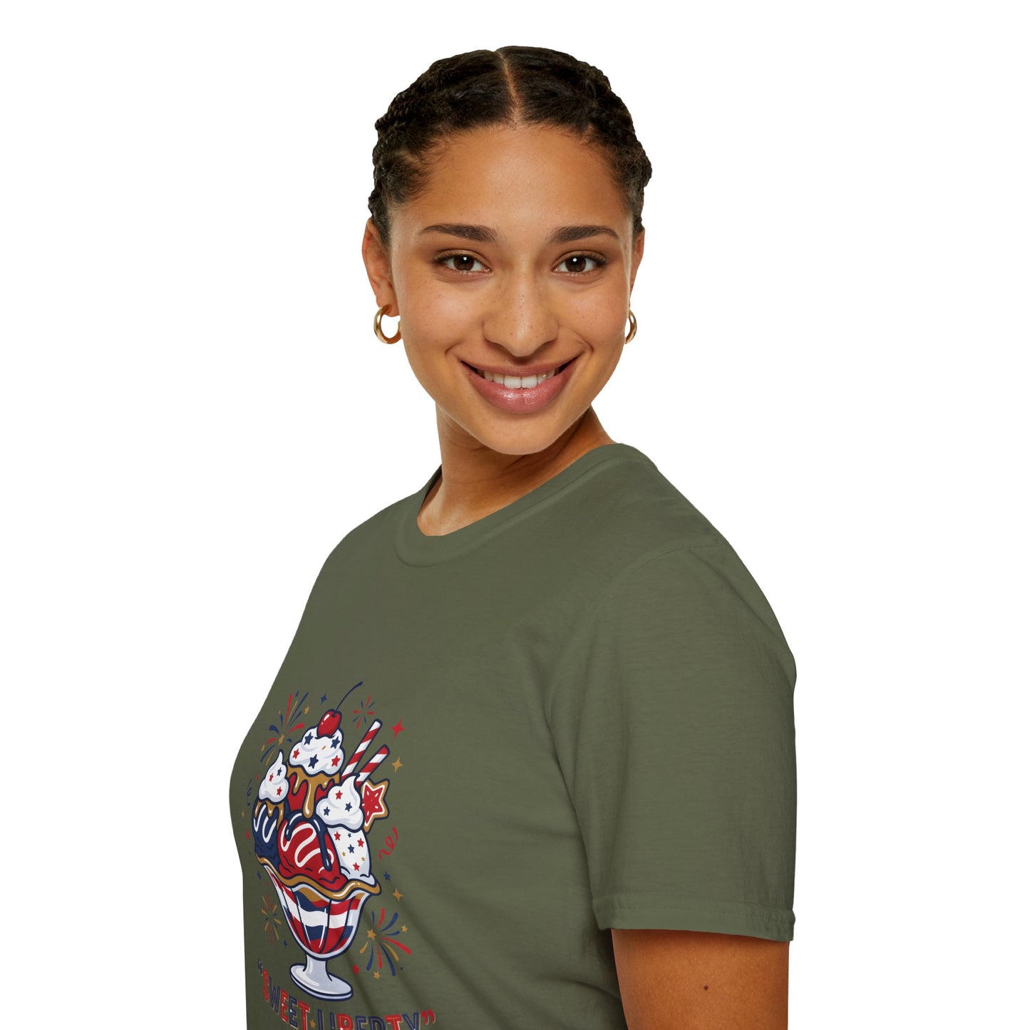 Sweet Liberty Ice Cream T-Shirt — Patriotic 4th of July Sundae Tee