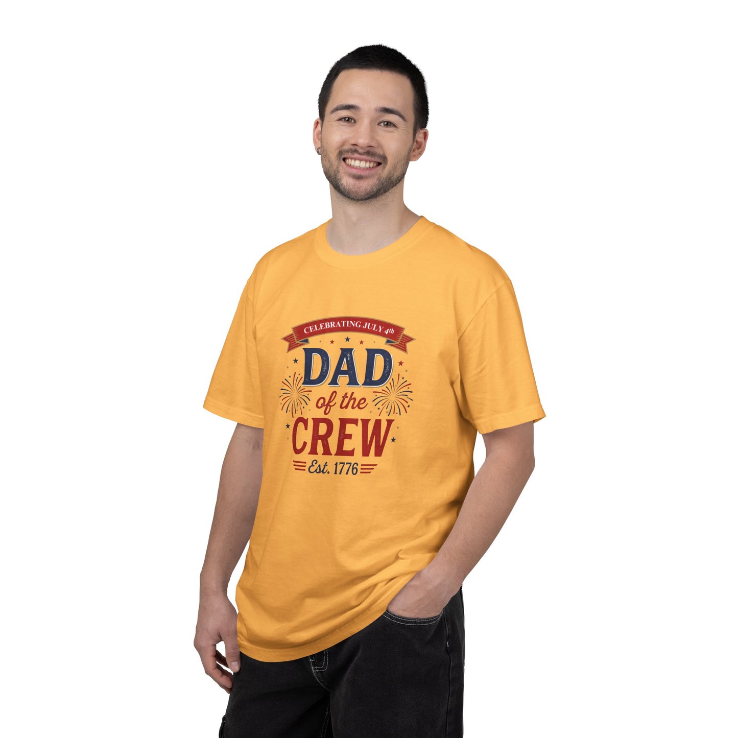 Dad of the Crew T-Shirt — Patriotic 4th of July Tee, Independence Day Shirt